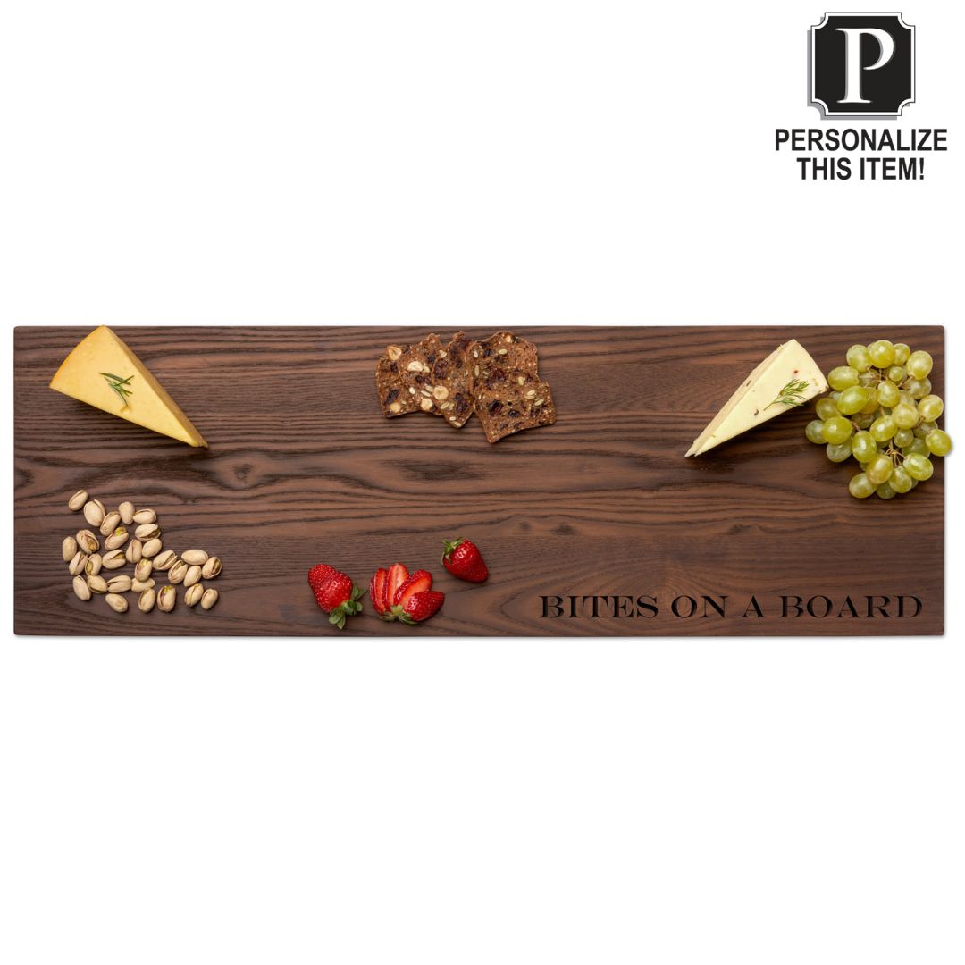 Personalized Engraved Wooden Charcuterie Board - 30 x 10 Inch Thermal Ash Cheese Platter for Entertaining, Wedding Gifts & Dinner Parties (Perfect for Cheese, Charcuterie & Appetizer Presentation)