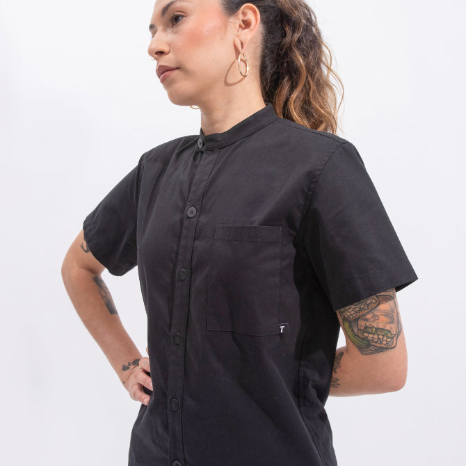 Tilit Chef Shirt - Professional Short Sleeve Kitchen Uniform for Chefs & Cooks - Perfect for Restaurants, Catering & Culinary Schools - Black