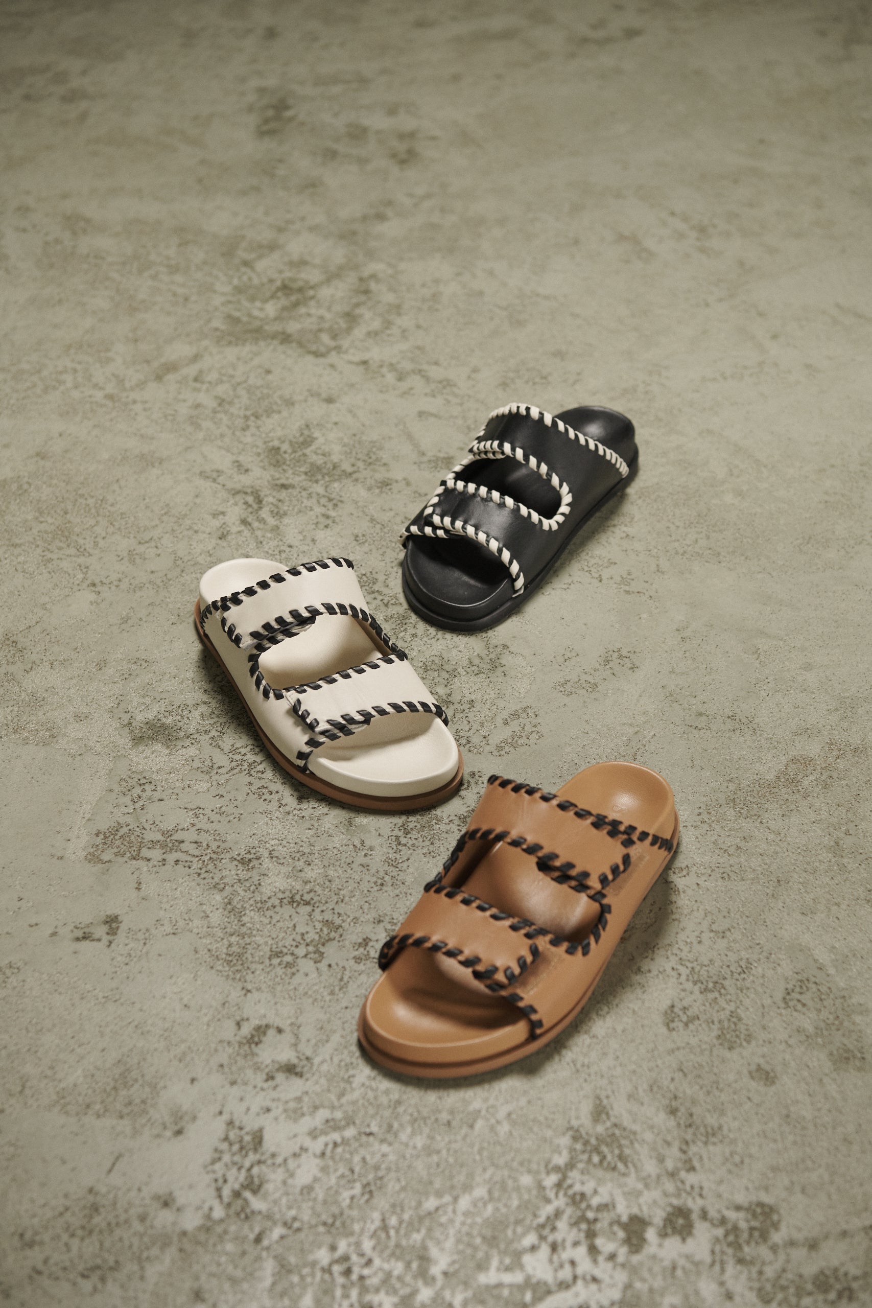 Fontelina Footbed Sandals - Black & Off White Trim | Comfortable & Stylish Summer Shoes for Beach, Pool, and Casual Wear