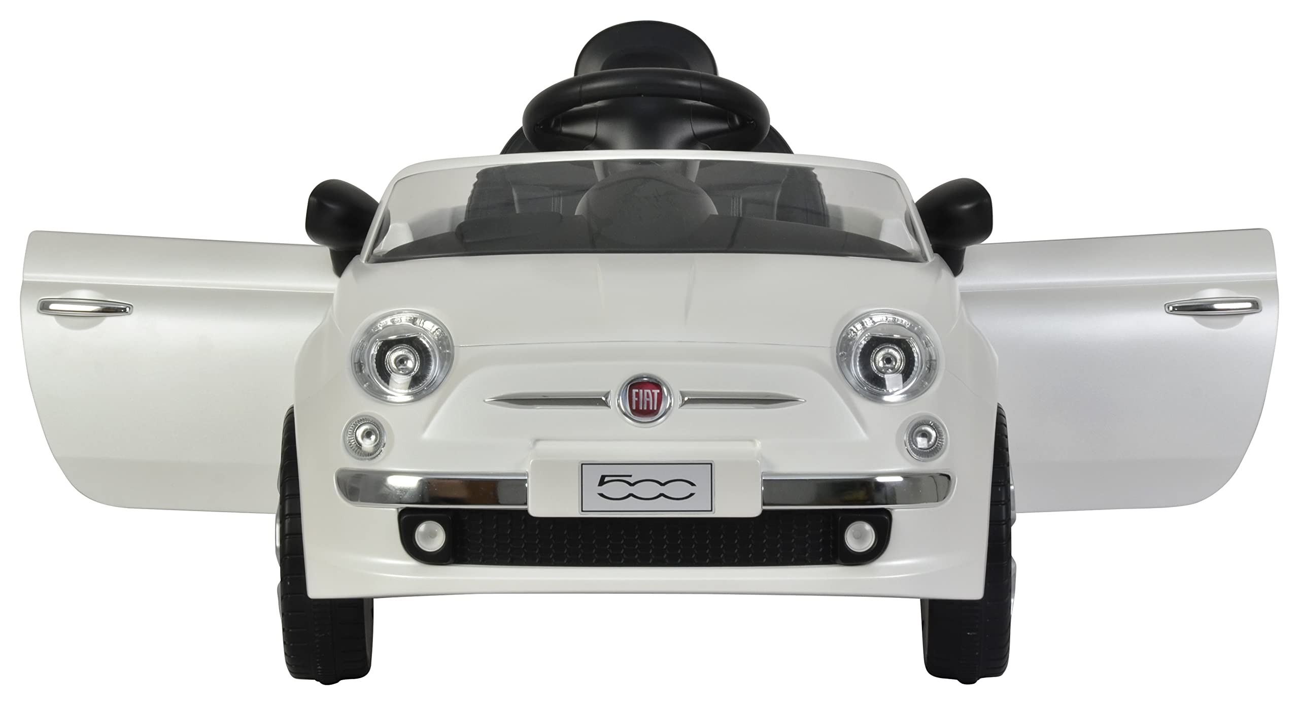 Best Fiat 500 Ride On Push Car for Kids - Adjustable Footrest & Handle, Built-in Horn & Music, Stable Wheels - Toddler Stroller Toy for Ages 2-3 Years (37