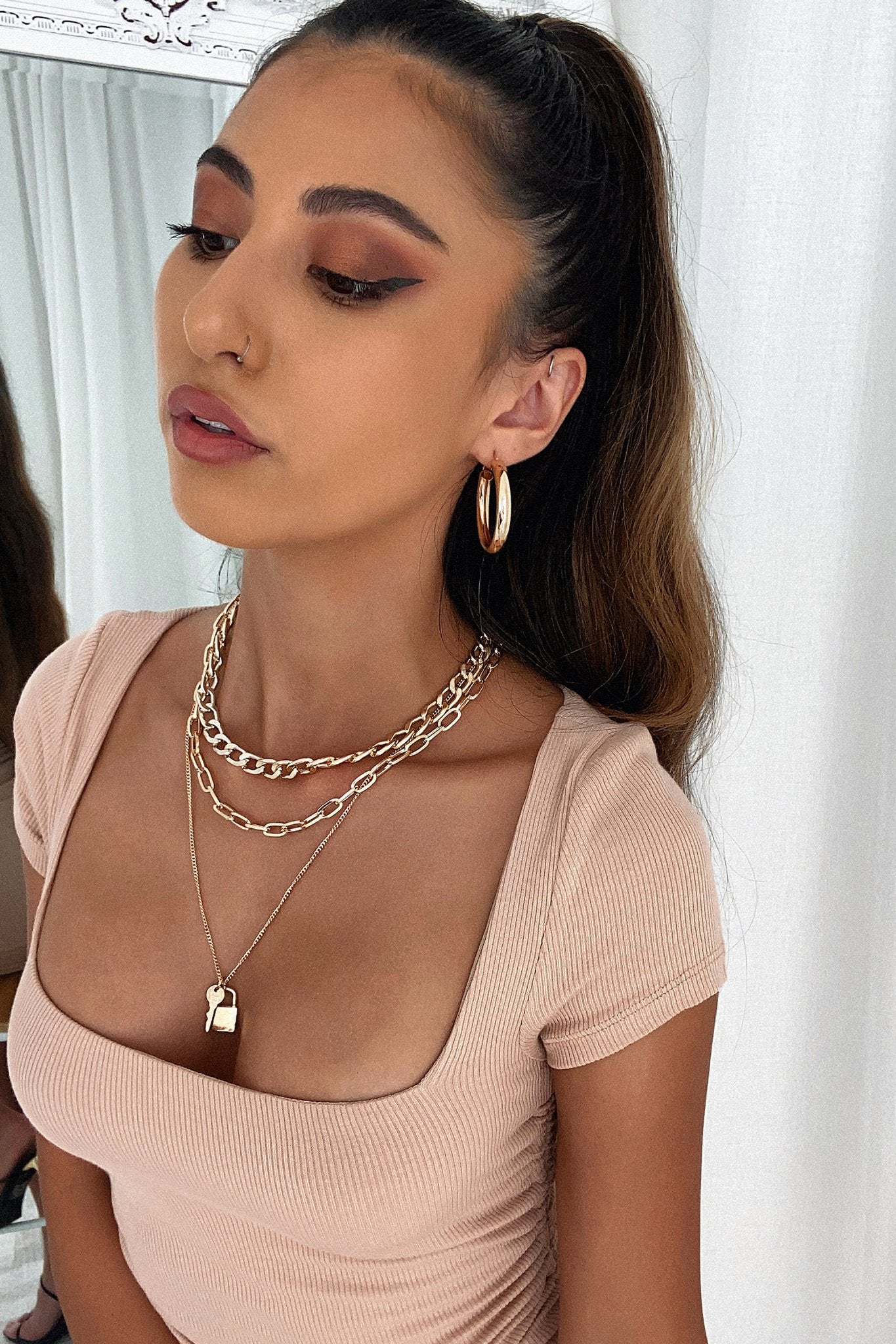 Fendi Gold Hoop Earrings for Women - Luxury Designer Fashion Jewelry for Parties, Weddings & Evening Events