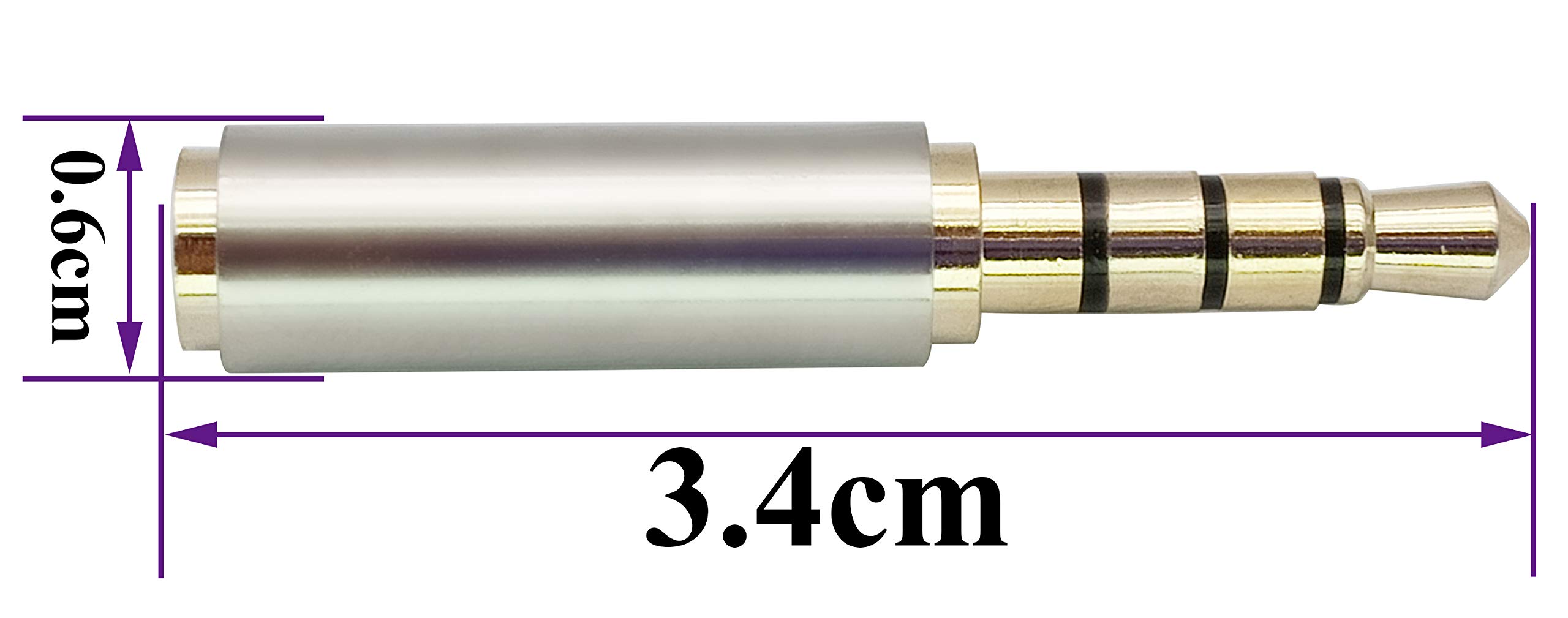 3.5mm to 2.5mm Headphone Adapter - 4-Pole Male to Female Stereo Audio Converter - Metal Shell - Compatible with Headset, Earphone, Microphone (2 Pack) - Perfect for Gaming, Music, and Professional Audio Equipment