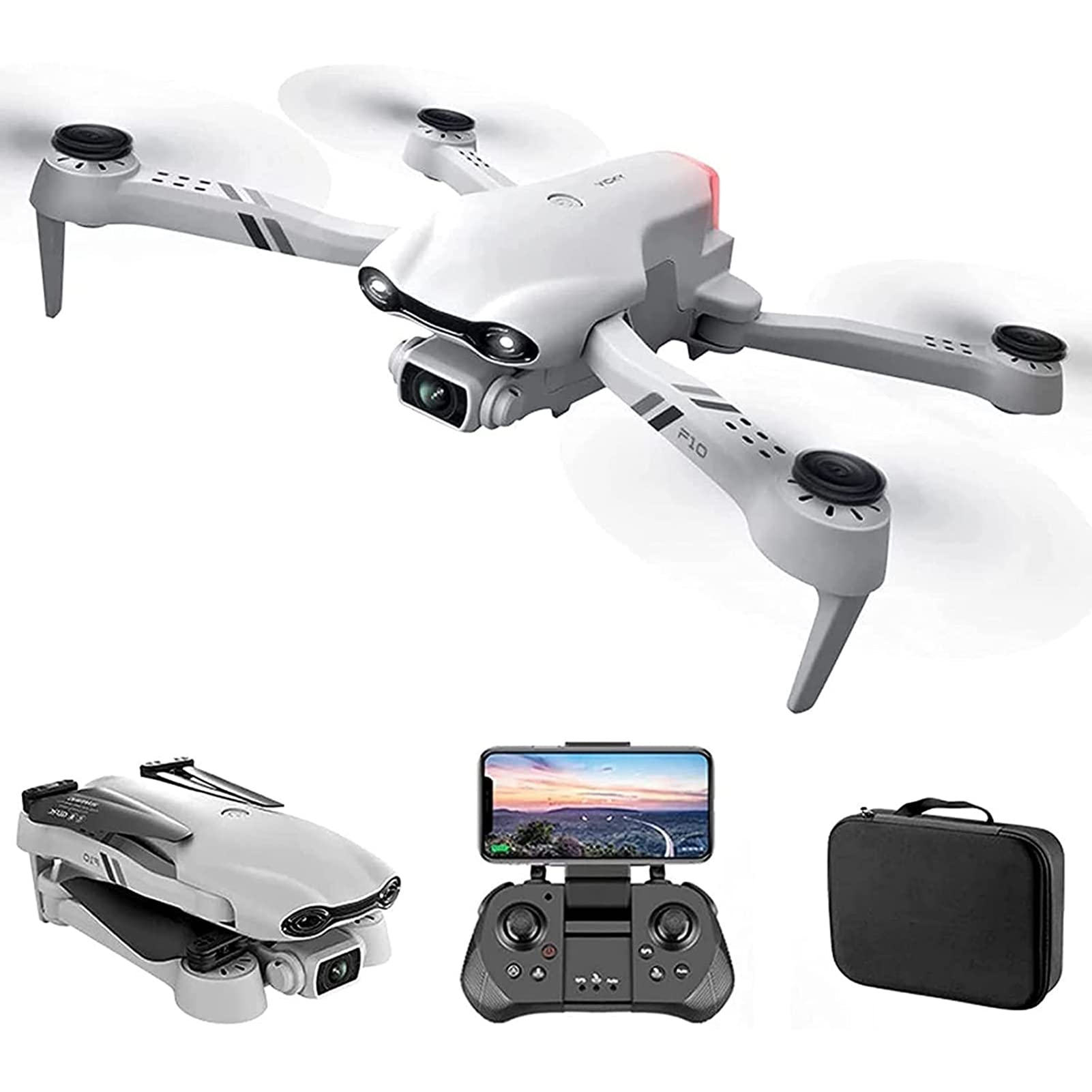 4K Dual Camera GPS Drone with VR Glasses - FPV RC Quadcopter with Follow Me, Gesture Control, Auto Return Home, Trajectory Flight & 3 Batteries - Perfect for Aerial Photography, Travel Adventures and Outdoor Exploration