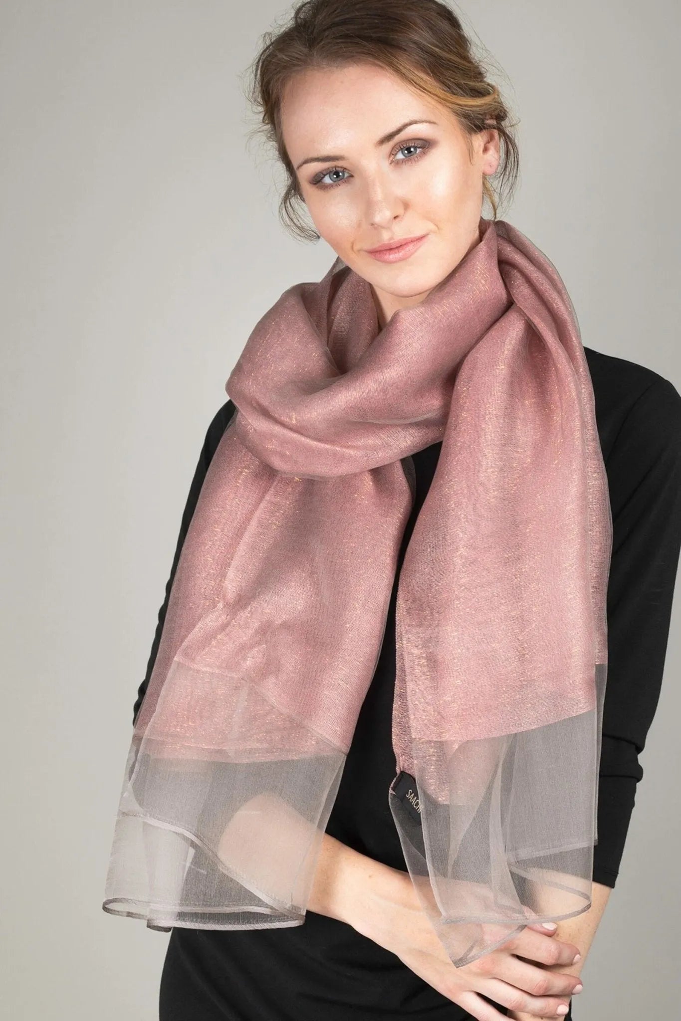 Silk Sparkle Wrap Scarf for Women - Elegant Glitter Shawl for Evening Parties, Weddings & Special Occasions