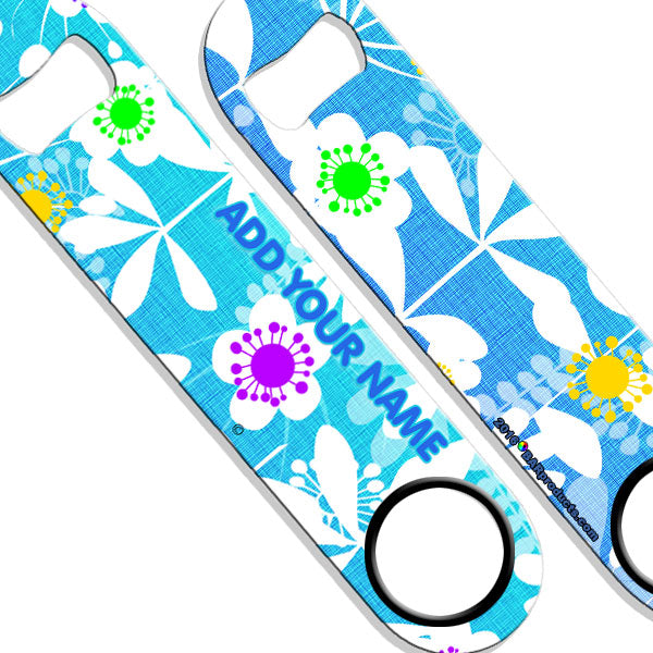Personalized Speed Bottle Opener with Abstract Floral Design - Perfect for Parties, Weddings & Home Bar Accessories
