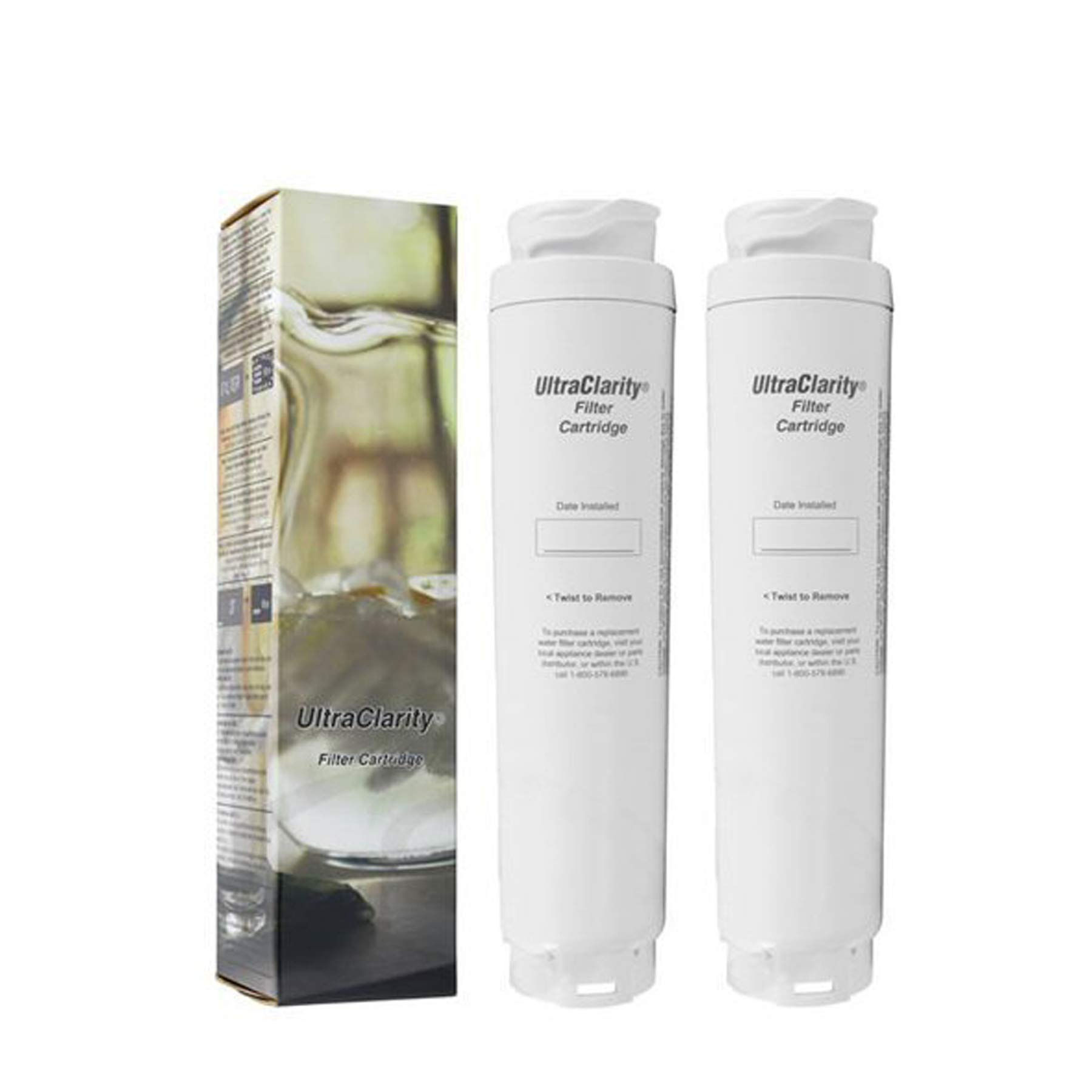 2-Pack Genuine Bosch UltraClarity 644845 Refrigerator Water Filter - Compatible with 9000, 077096 & 077095 Series - Perfect for Clean Drinking Water & Ice Cubes in Your Kitchen
