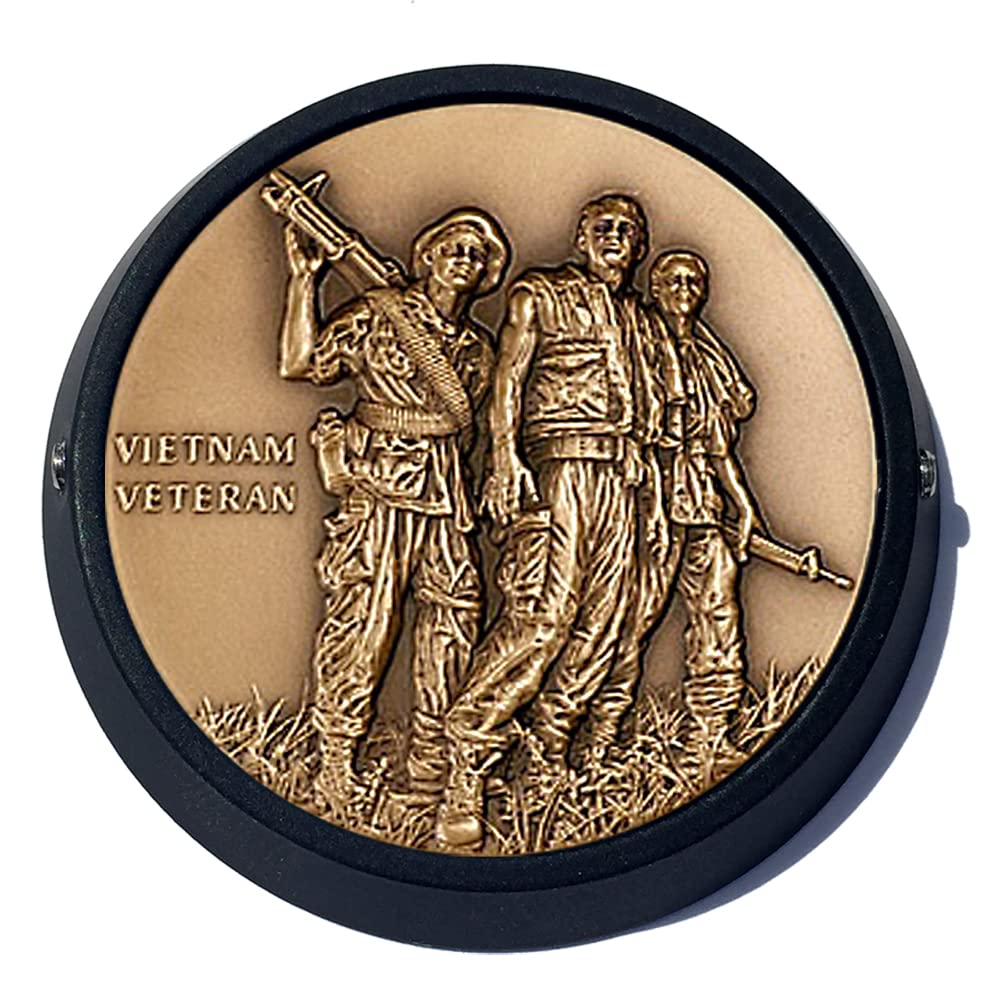Vietnam Veteran Engravable Harley Milwaukee Eight Black Waterfall Horn Cover Coin Mount Set - Custom Motorcycle Accessories for Harley Davidson Riders - Perfect for Biker Gifts & Memorial Displays