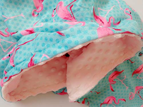 Super Soft Baby Blanket - Double Layer Minky Blanket with Dotted Backing, Pink Flamingo Design, 30 x 47 Inch | Perfect for Newborns, Nursery, Stroller, Toddler Crib Bedding | Ideal for Boys & Girls | Cozy Security Blanket for Sleeping, Travel & Playtime