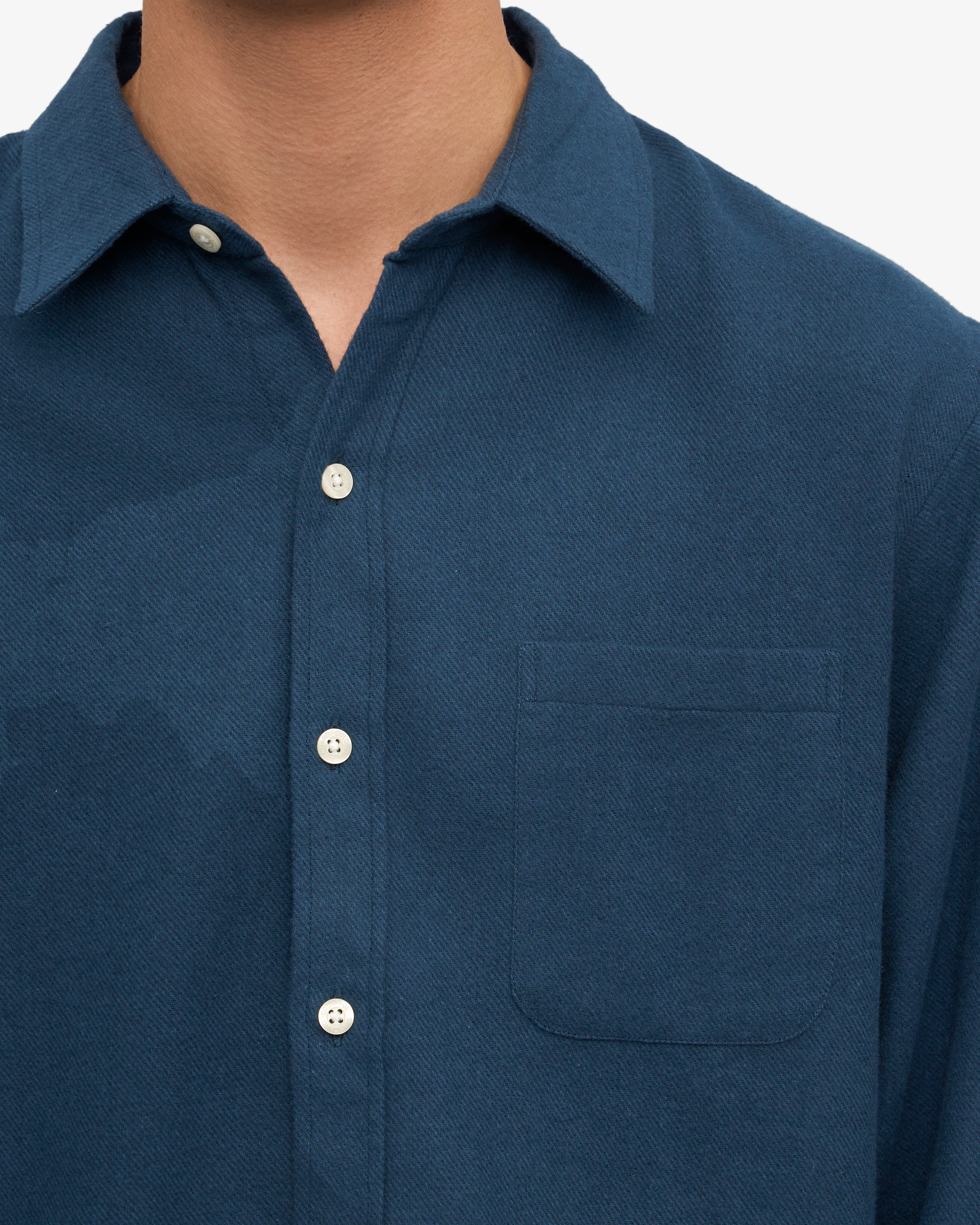 Premium Organic Cotton Flannel Shirt for Men - Soft Petrol Blue Plaid Button-Up - Perfect for Casual Wear, Outdoor Adventures & Cozy Fall Fashion