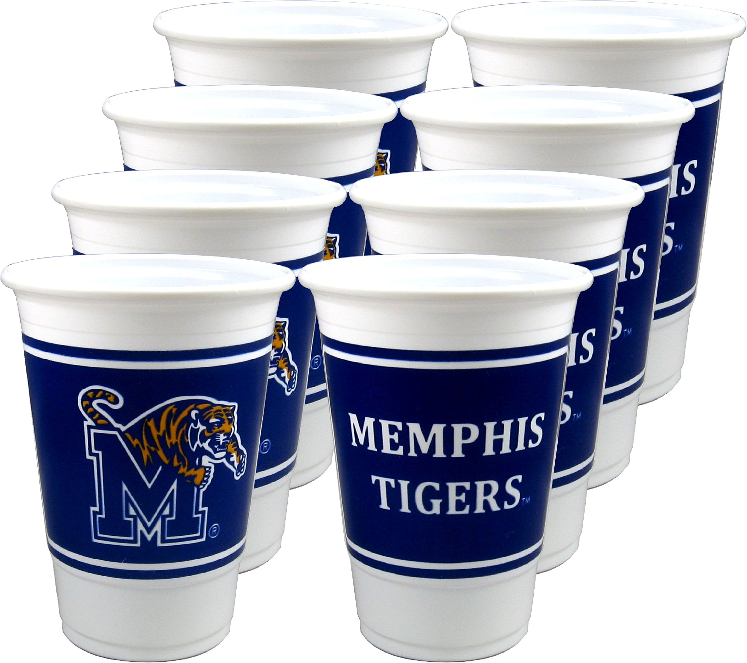 Westrick Memphis Tigers Party Supplies 48-Piece Officially Licensed University Set - 16 oz. Plastic Cups, 9