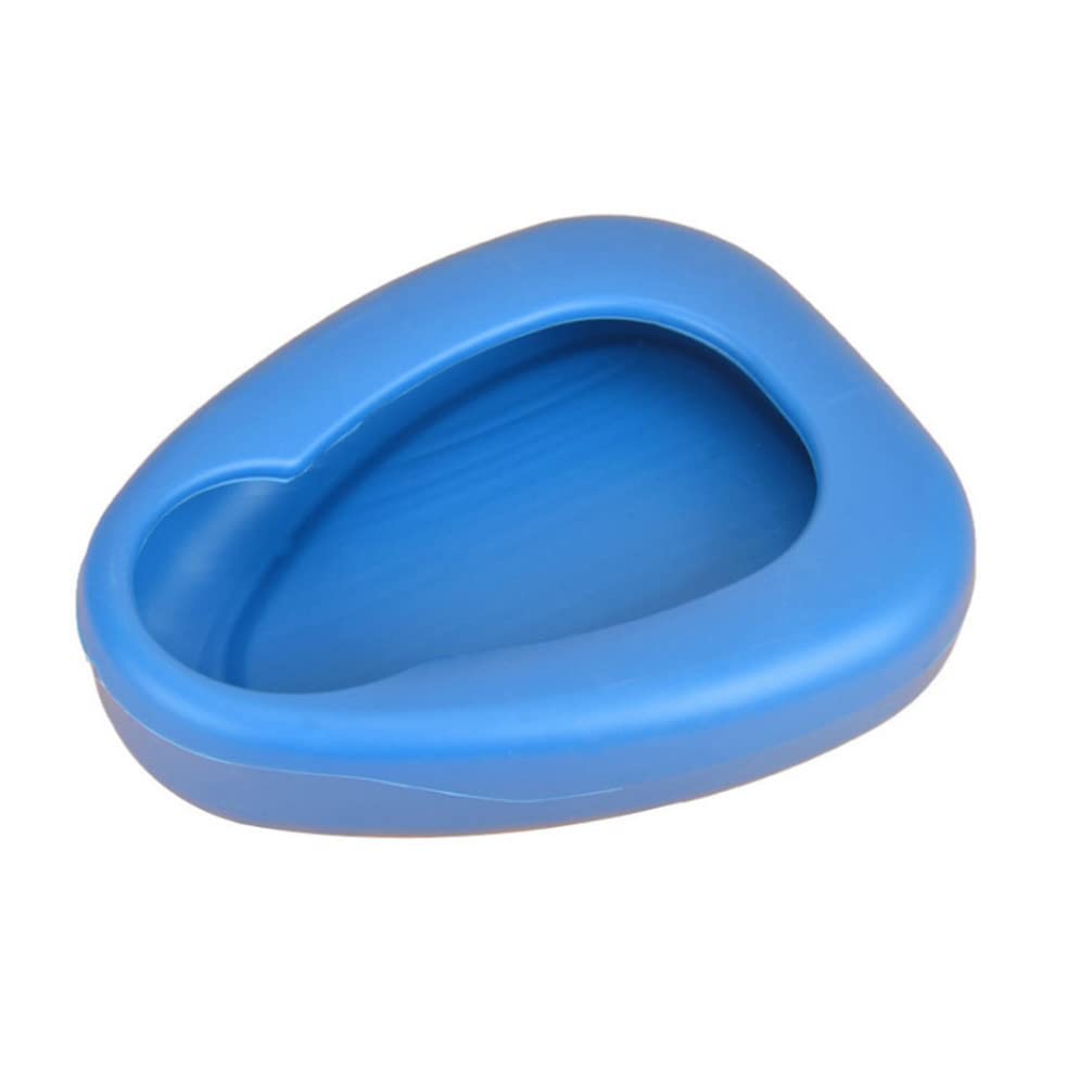 Portable Bed Pan for Elderly & Bedridden Patients - Lightweight Plastic Bedside Commode for Men & Women - Easy Clean Emergency Toilet Pan (Blue) - Ideal for Home Care, Hospitals & Travel - Perfect for Incontinence & Mobility Challenges - Great for Post-Surgery Recovery, Nursing Homes & Emergency Use - Compact Travel Toilet Solution for Seniors & Disabled Adults
