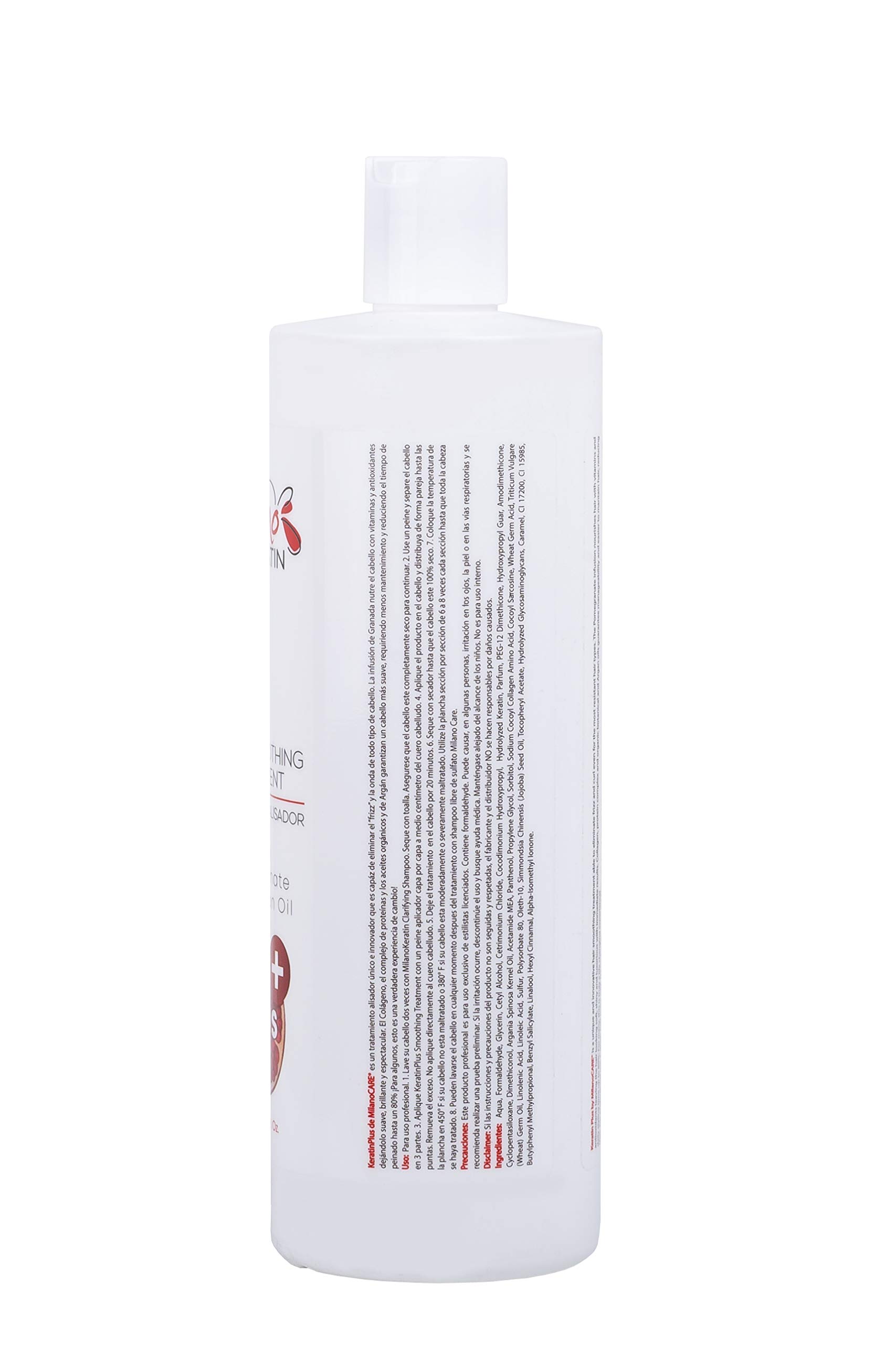 Keratin Hair Smoothing Treatment - Professional Salon Keratin Mask with Jojoba Oil & Amino Acids for Smooth, Silky Hair - 16 fl oz Hair Care System - Perfect for Damaged Hair Repair & Frizz Control at Home or Salon