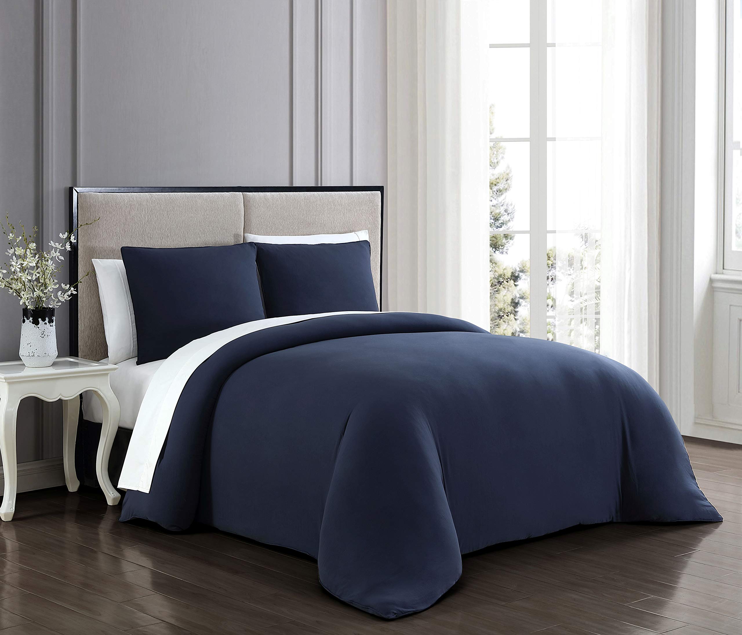 Laurel Grove Gweneth Comforter Set - Twin Size Navy Blue Bedding - Soft & Cozy Comforter for Kids, Teens & Guest Rooms - Perfect for Dorm, Bedroom & Home Decor