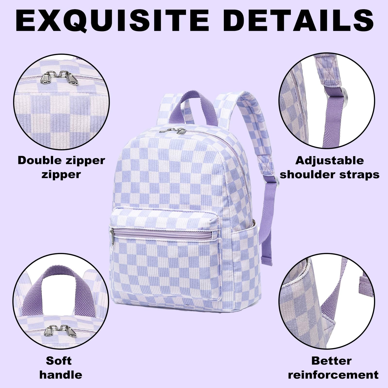 LEDAOU Mini Backpack for Women & Girls - Cute Small Backpack Purse for Teens, Kids, School, Travel & Daily Use | Lightweight Shoulder Bag for Hiking, Shopping & Campus Life