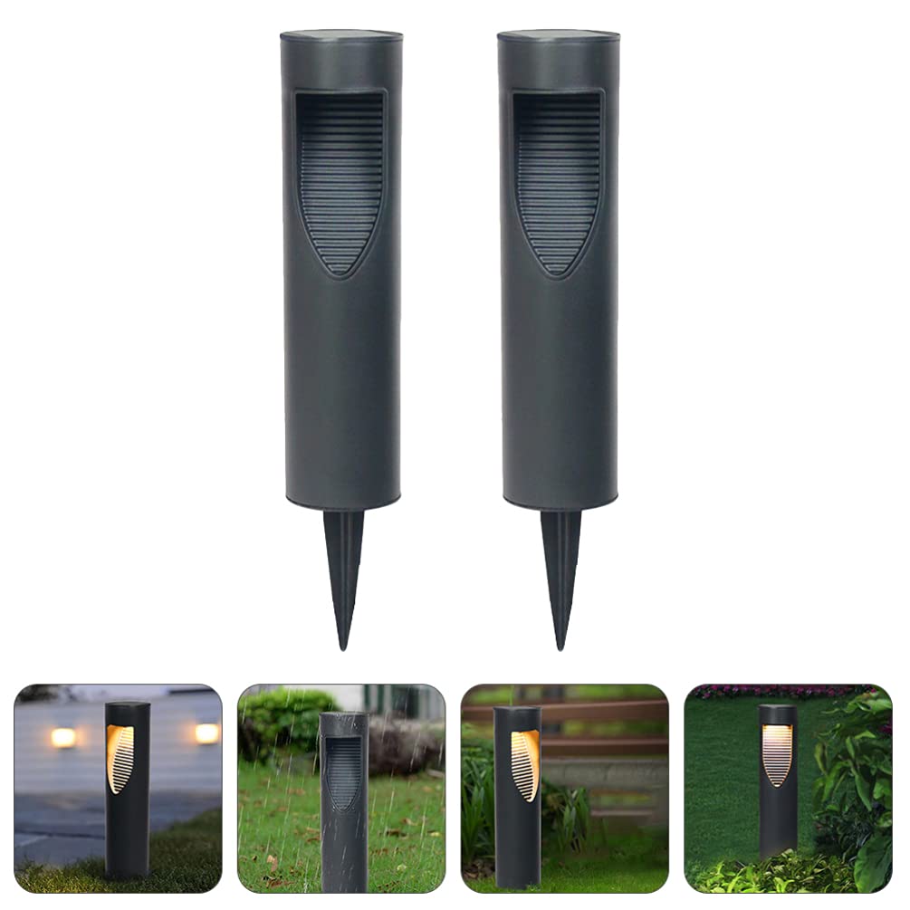 Uonlytech 2 Pack Solar Lawn Lights - Waterproof Outdoor Solar LED Garden Lights for Pathway, Walkway, Yard & Landscape Lighting | Solar Powered, Auto On/Off, Weather Resistant | Perfect for Driveway, Patio, Deck & Backyard Decoration
