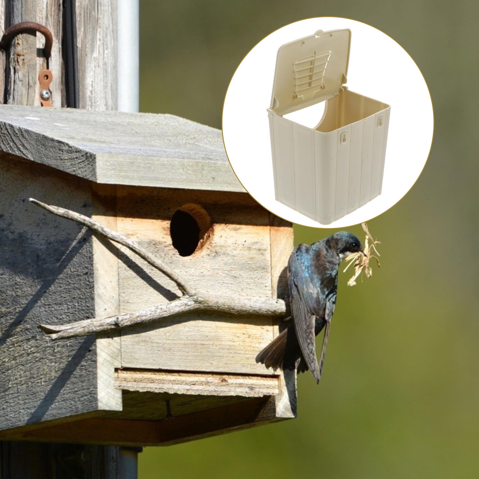 Mipcase Plastic Parakeet Nesting Box - Bird Nest for Parakeet Cages | Safe & Durable Bird House for Breeding | Perfect for Small Birds Like Budgies, Cockatiels, Lovebirds in Home or Aviary