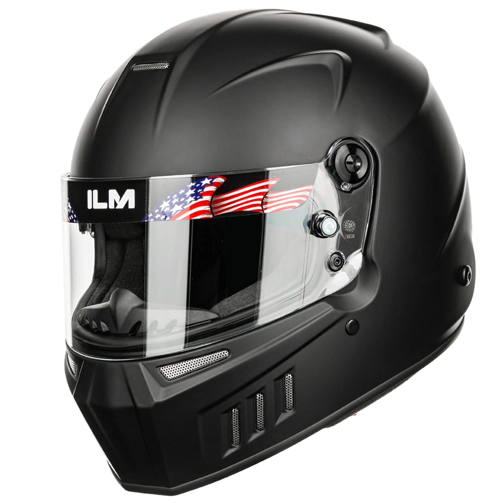ILM Snell SA2020 Full Face Auto Racing Helmet - Lightweight Fiberglass for Men & Women (Model 890) | High-Speed Track Racing, Karting & Motorsports Safety Gear