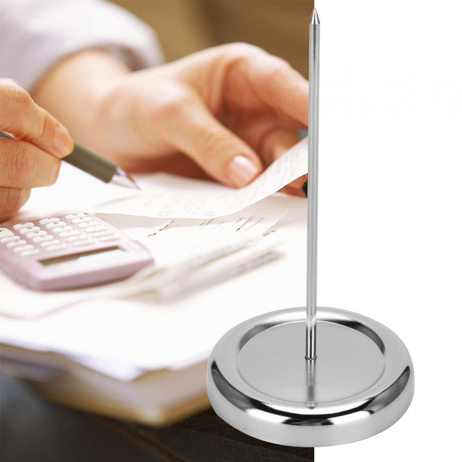 Stainless Steel Restaurant Receipt Holder - Bill Spike, Memo & Check Holder for Cashiers, Waiters (Perfect for Restaurants, Cafes, Retail Stores & Office Use)