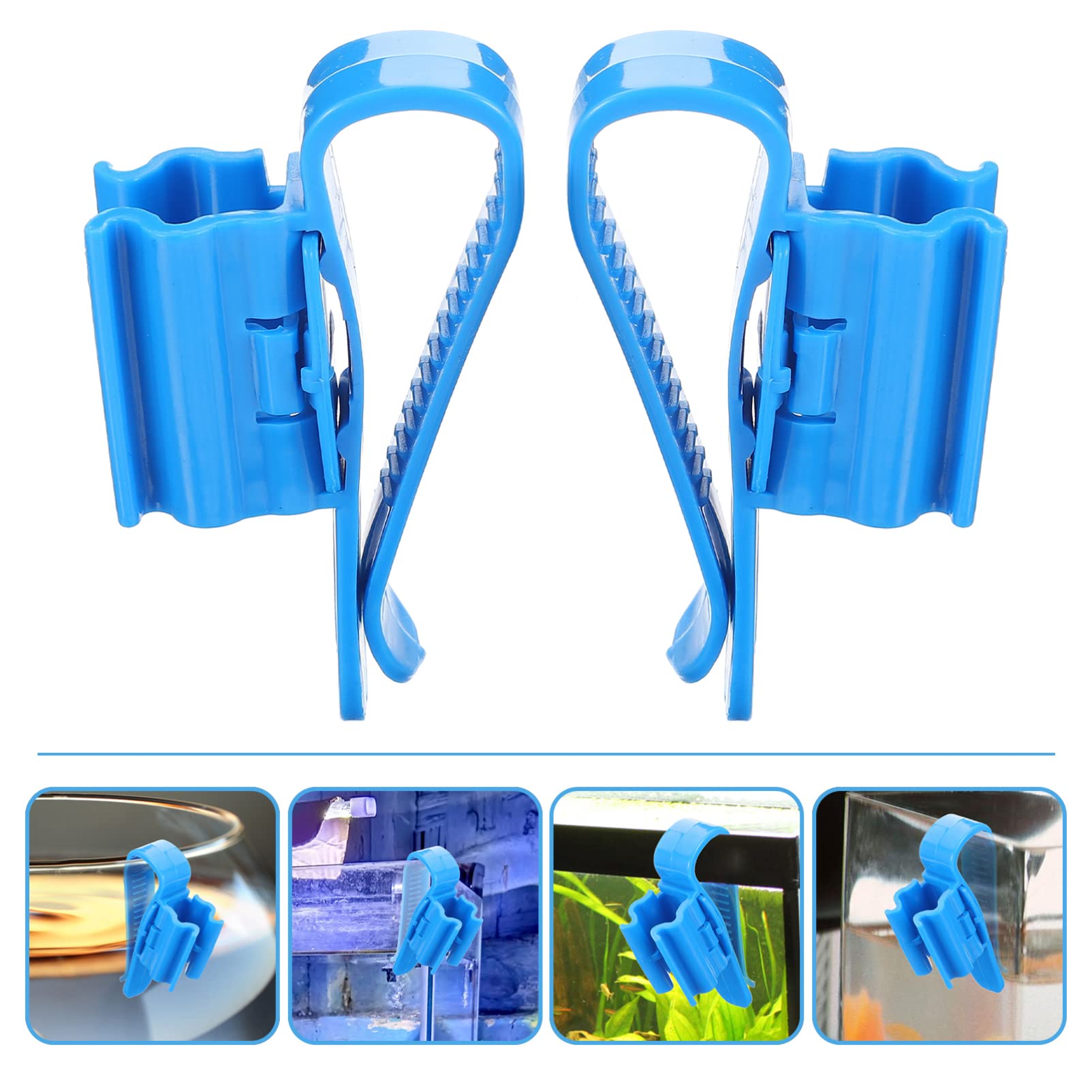 Mipcase 4pcs Plastic Aquarium Retainer Clips - Adjustable Fish Tank Water Clamp, Hose Holder & Hanger for Flex Duct | Perfect for Securing Pipes, Cables & Accessories in Saltwater & Freshwater Tanks