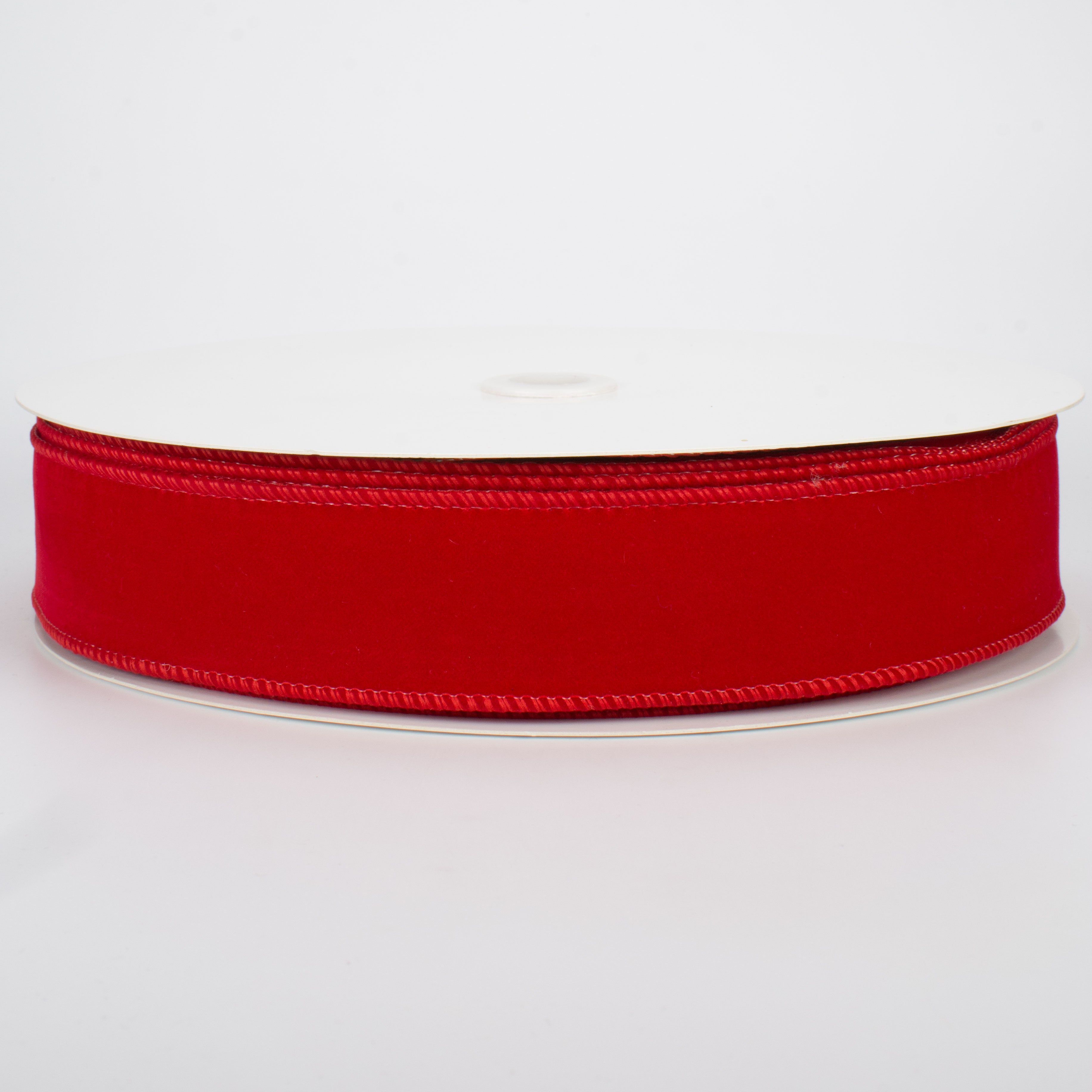1.5 Inch Wide Outdoor Velvet Ribbon - Red (50 Yards) for Gift Wrapping, DIY Crafts, Wedding Decorations, and Holiday Ornaments