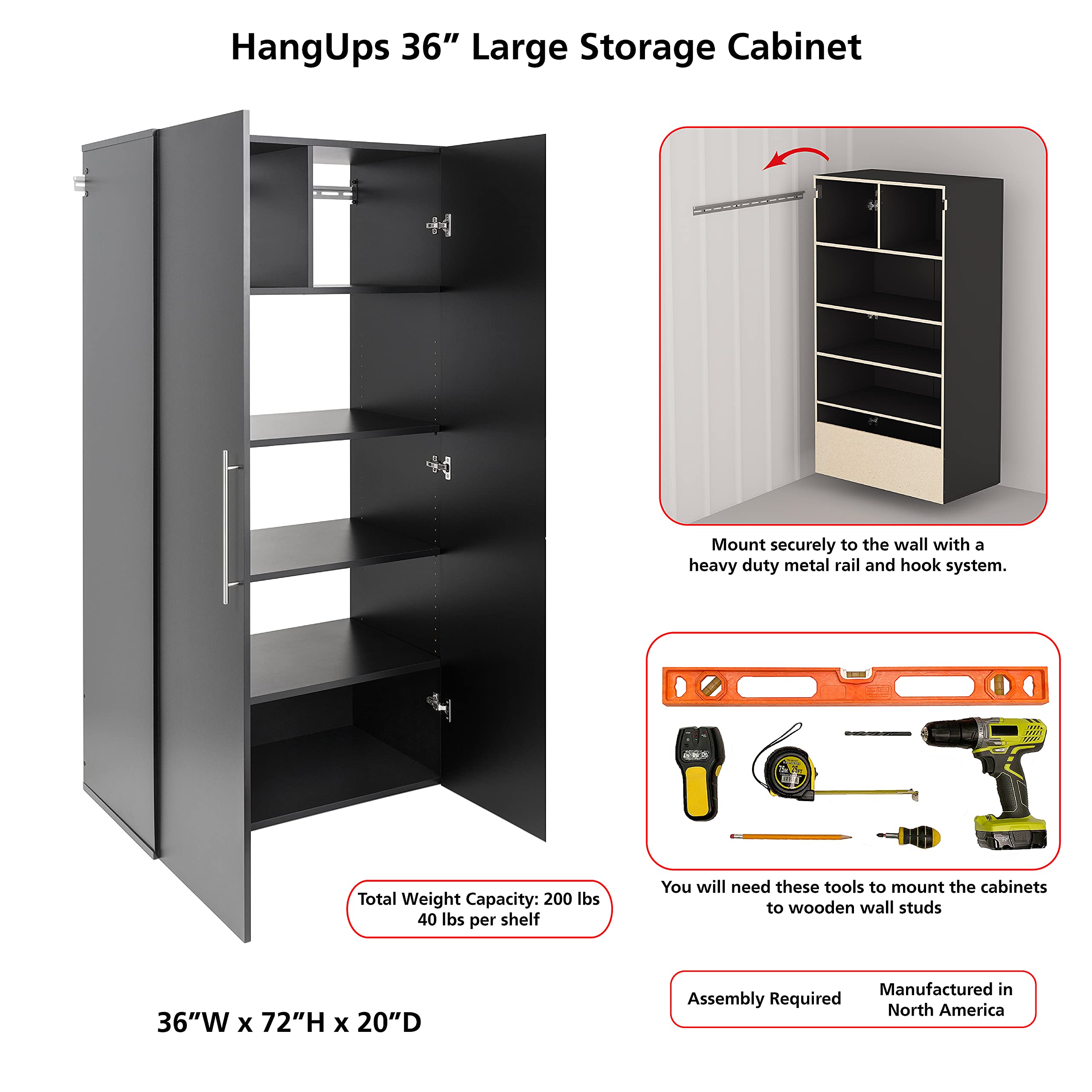 Prepac HangUps 36
