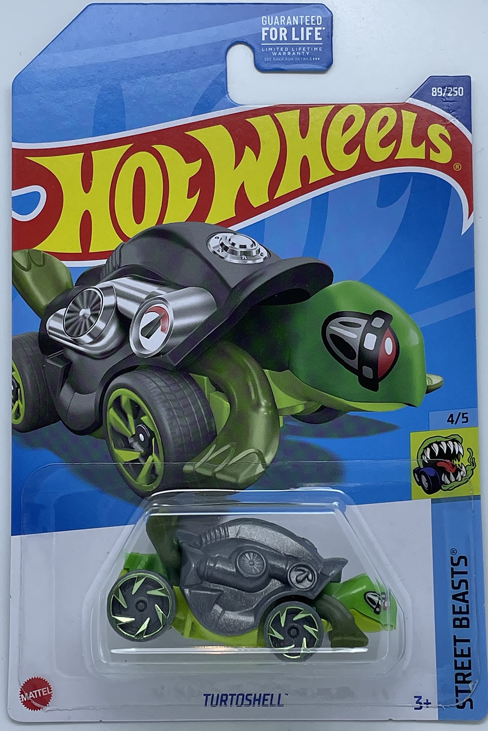 Hot Wheels 2022 Turtoshell Street Beasts Diecast Car - Gray Collectible 4/5 Series 89/250 - Perfect for Display, Gifts & Racing Fun