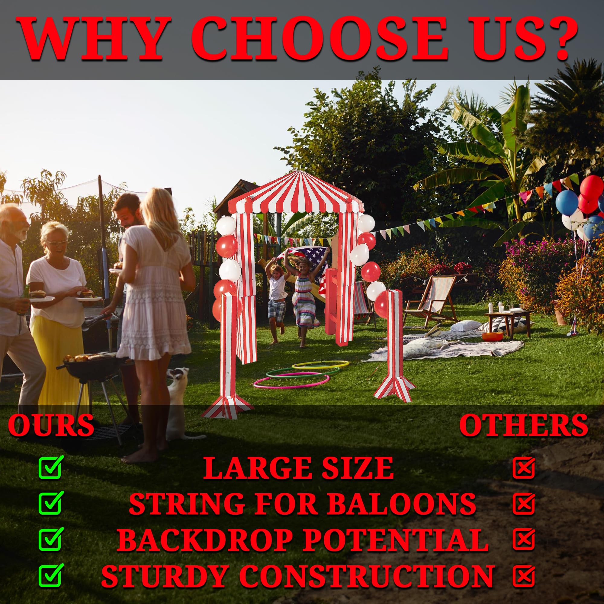Carnival Party Arch - Large Decorative Archway for Birthday, Wedding & Event Decorations - 1 Piece Fun Express