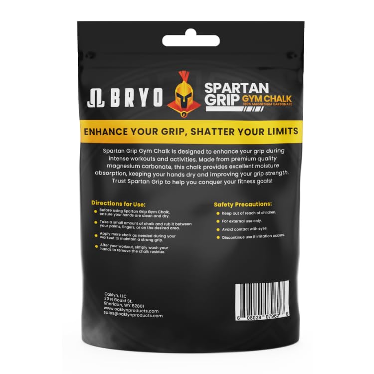 Premium Spartan Grip Loose Chalk Bag Refill - 14.1oz Sports Chalk for Weightlifting, Rock Climbing & Gymnastics - Enhances Grip for Better Performance - Perfect for Gym, Outdoor Training & Competition Use