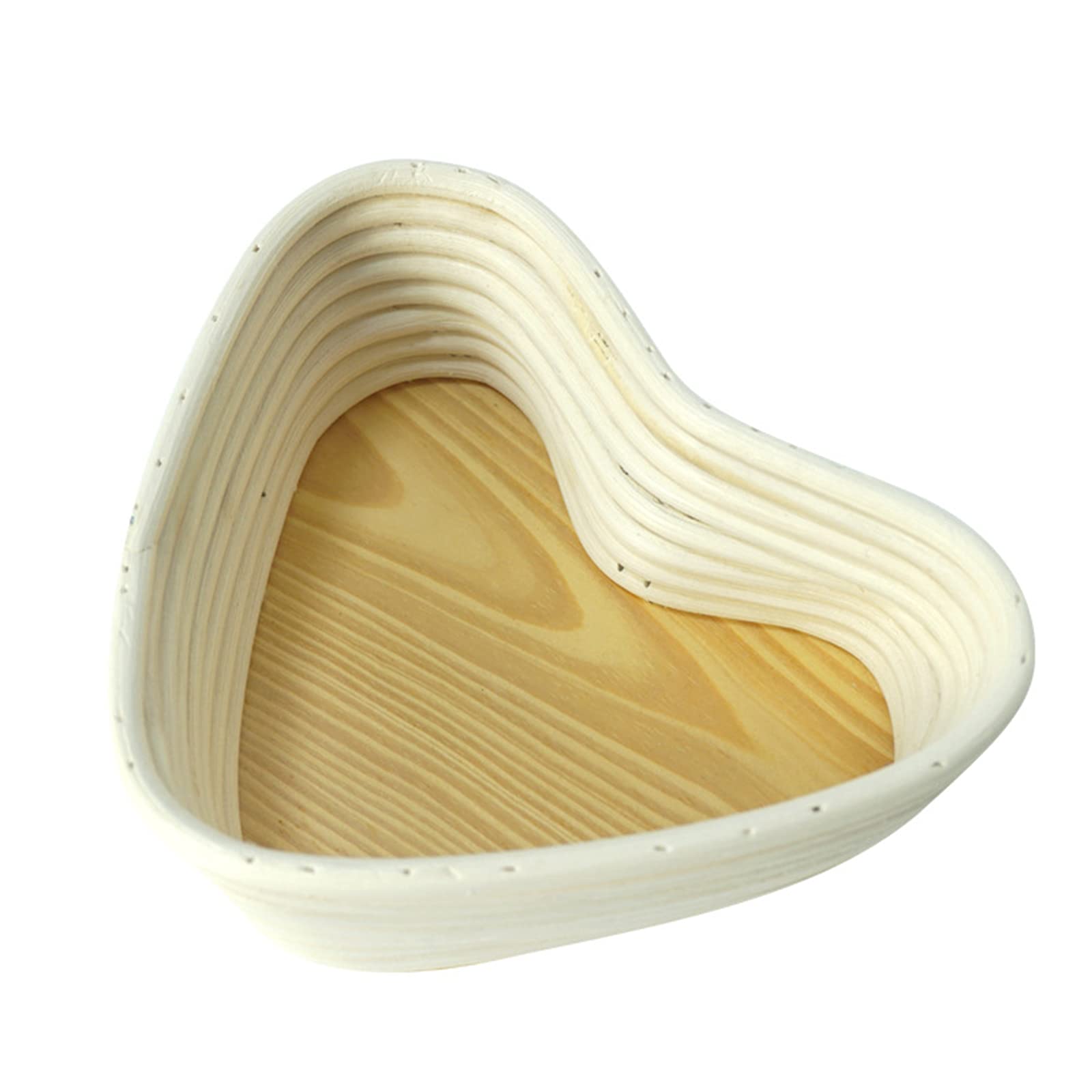 Heart-Shaped Rattan Bread Proofing Basket - Natural Dough Rising Bowl for Sourdough, Artisan & Homemade Bread Baking - Perfect for Kitchen, Bakery & Gift Giving