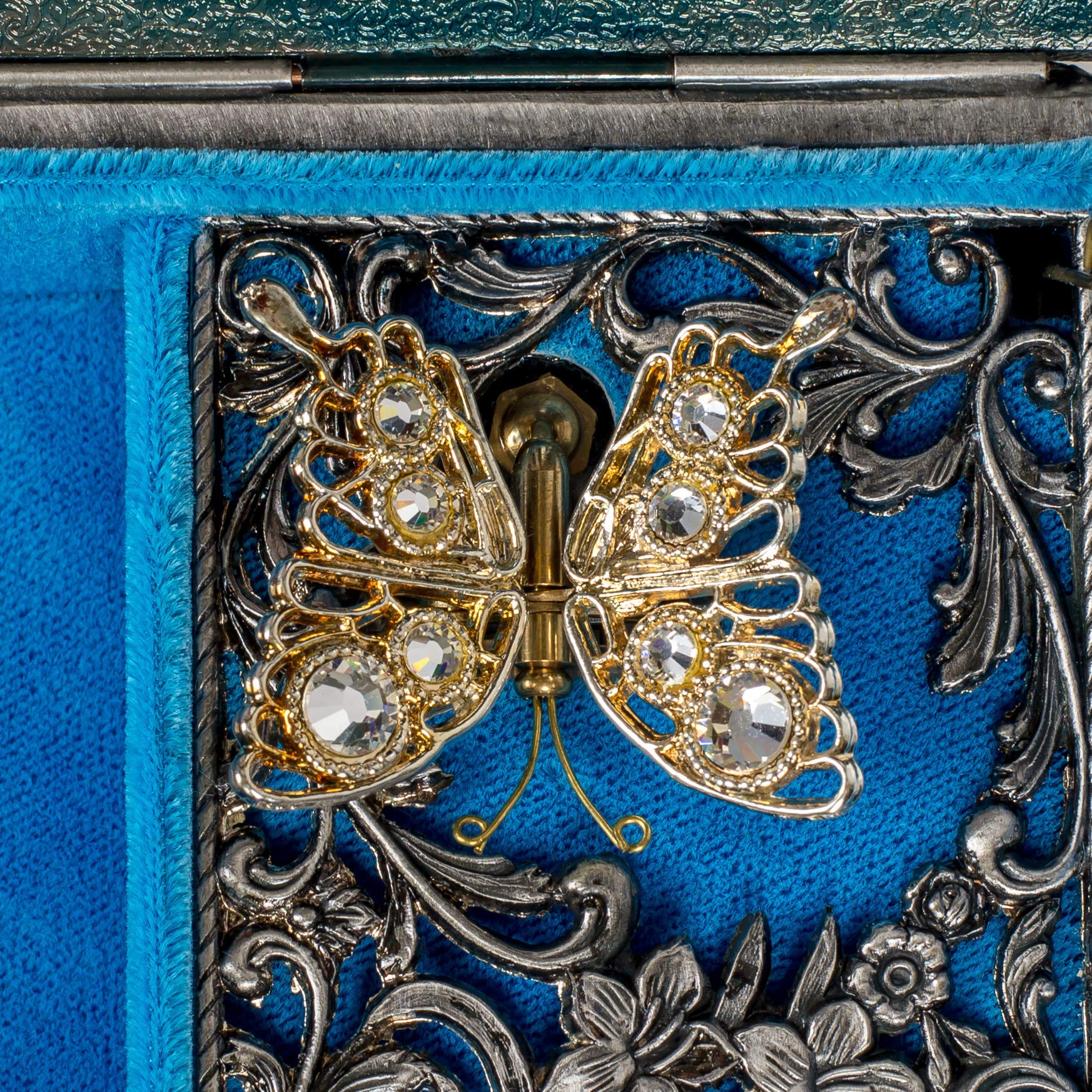 Enchanting Animated Butterfly Music Box - Jewelry Box & Photo Frame with Moving Wings, Plays 'Memory' from Cats, Adorned with Austrian Crystals | Perfect Gift for Birthdays, Anniversaries & Home Decor
