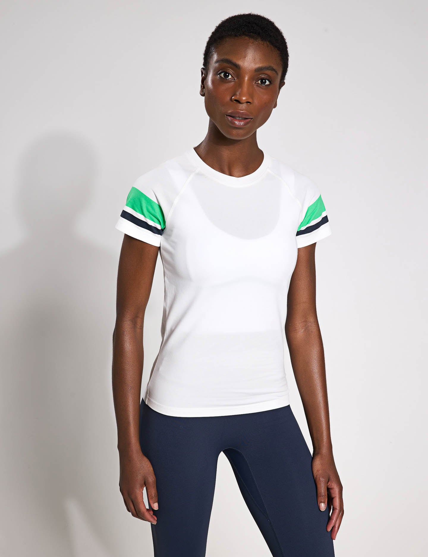 Willow Tee - Soft Cotton Women's T-Shirt in White & Green | Casual Wear, Summer Outfits, Everyday Comfort