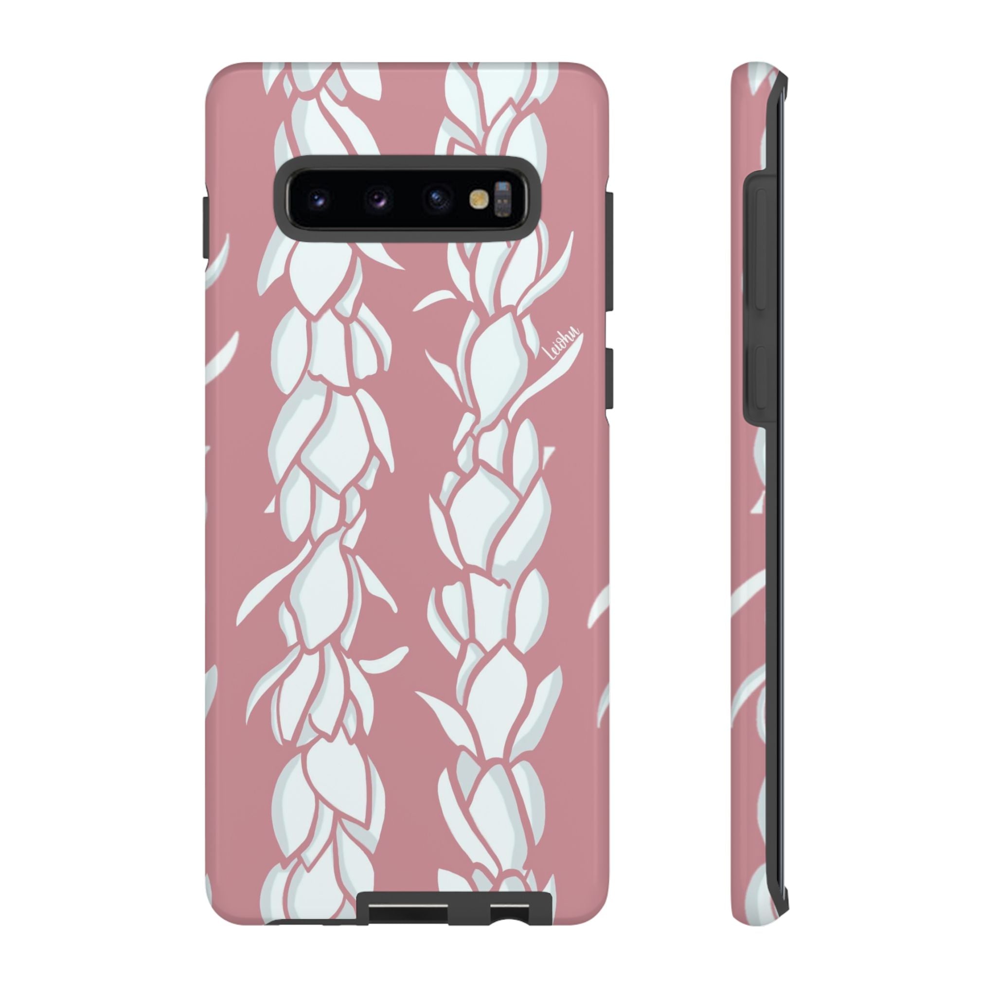 Pikake Lei Hawaiian Flower Necklace & Samsung Galaxy Phone Case - Perfect for Luau Parties, Beach Vacations & Everyday Use