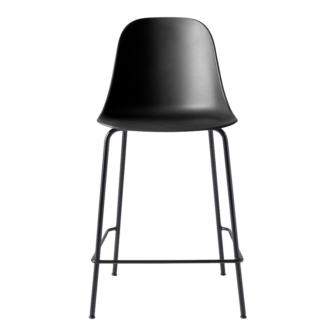 Harbour Counter Side Chair - Modern Bar Stool for Kitchen Island, Breakfast Nook & Dining - Comfortable Height-Adjustable Swivel Seat with Back Support - Perfect for Home, Cafe & Restaurant Use