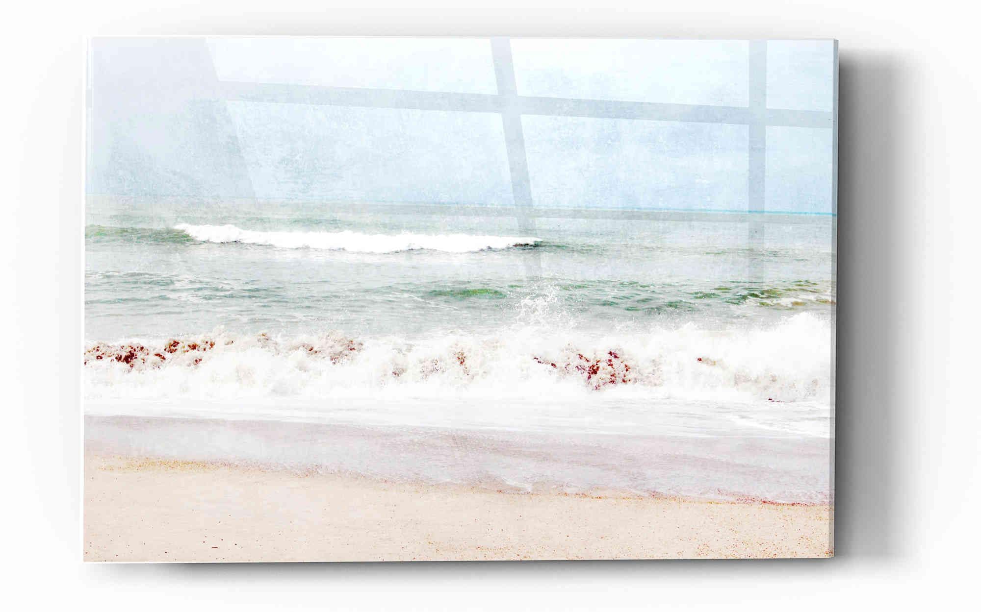 Pastel Waves Landscape Acrylic Glass Wall Art by Linda Woods - 16x24 Inches Modern Home Decor for Living Room, Bedroom & Office