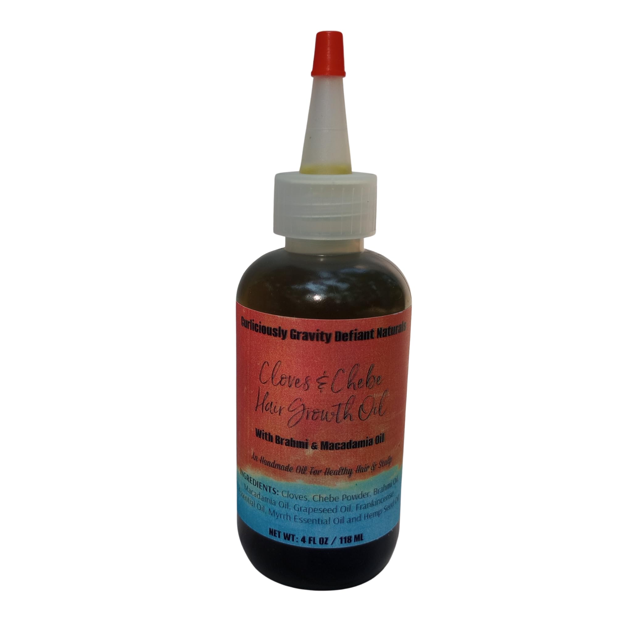 Organic Cloves & Chebe Fast Hair Growth Oil - 100% Pure Chebe Powder from Chad - African Chebe Hair Treatment for Dry, Damaged & Breakage Prone Hair - Safe for Men, Women & Kids - Promotes Healthy Hair Growth - Perfect for Daily Nourishment & Scalp Care