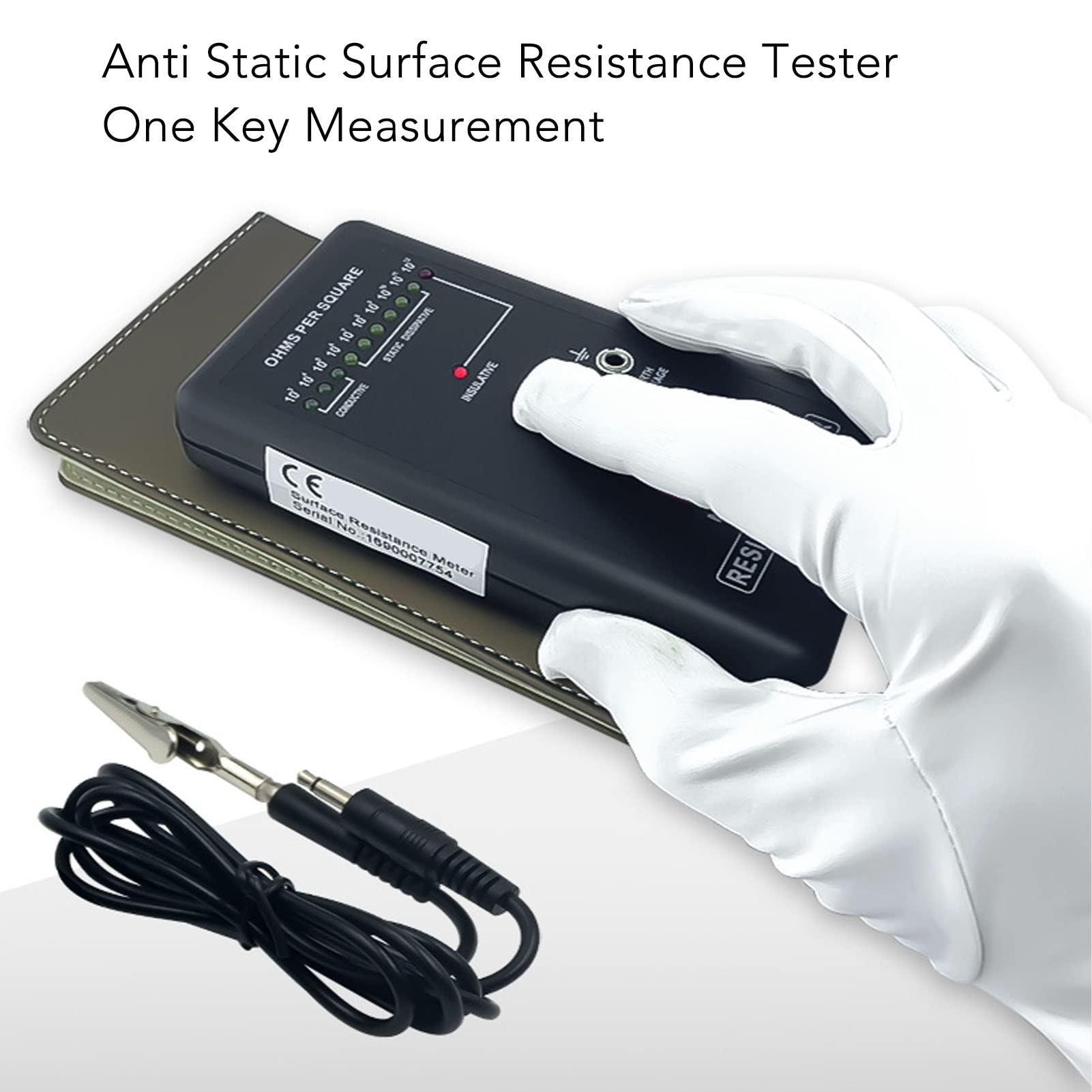 Digital Electric Tester - Portable Resistivity Meter & Electrostatic Analyzer for Engineering, Industrial & Laboratory Use | Accurate Electrical Measurement Tool for Quality Control & Safety Testing