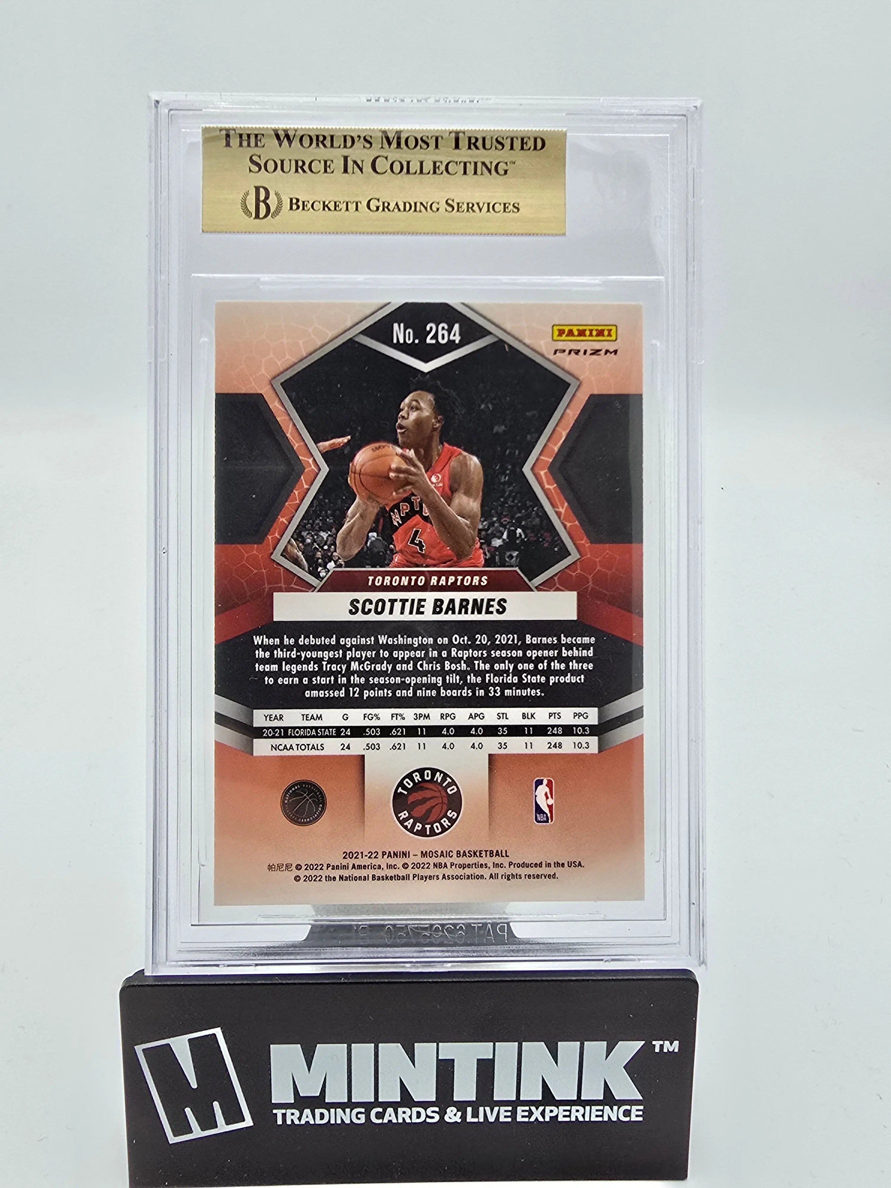 2021-22 Panini Mosaic Basketball Card - Scottie Barnes Rookie Card BGS 9.5 White Sparkle DEB | Collectible Sports Memorabilia for NBA Fans & Card Collectors | Perfect for Display, Trading, and Investment