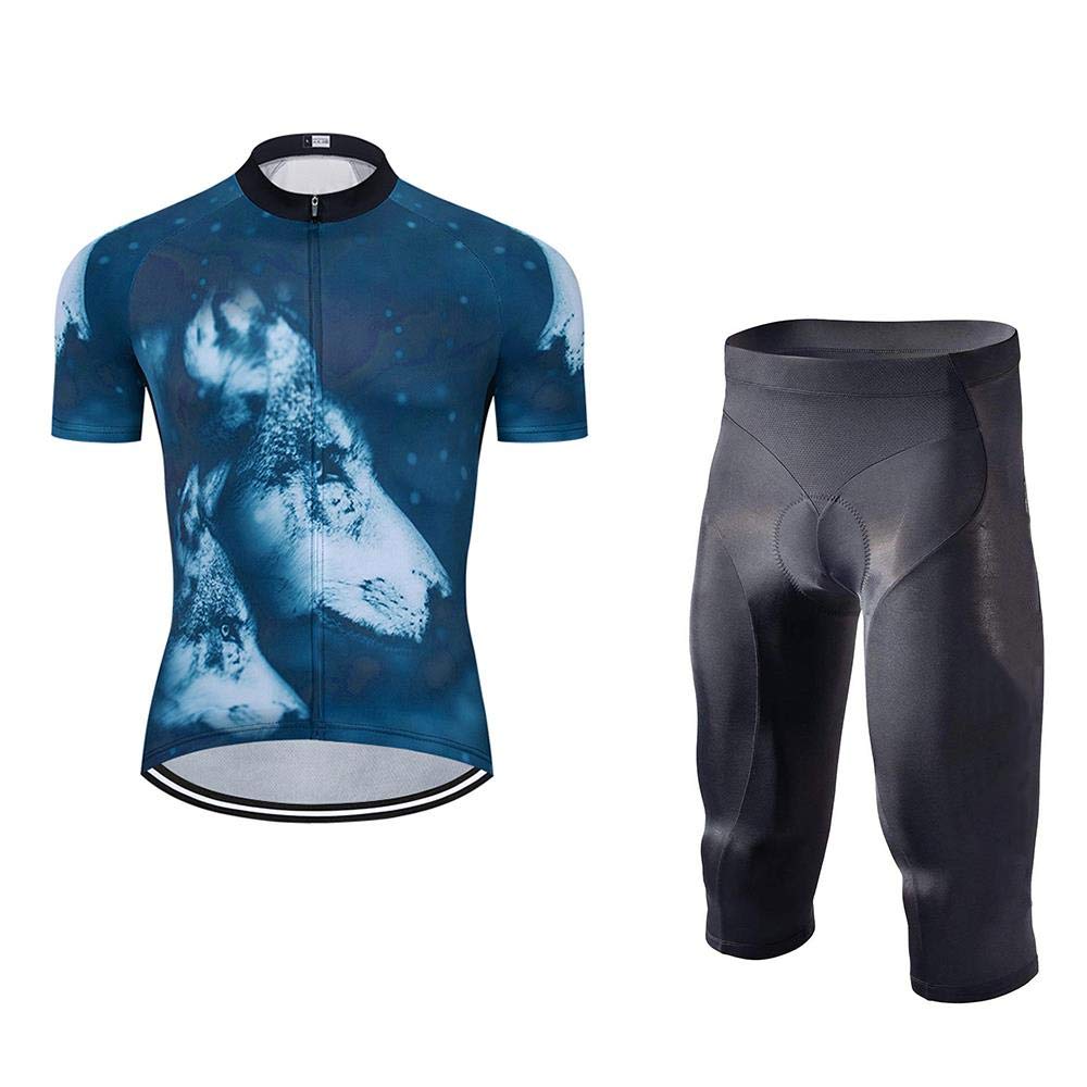 Men's Cycling Jersey & Bib Shorts Set - Quick-Dry, Full Zipper Road Bike Clothing for Professional & Casual Riding | Perfect for Road Cycling, Training & Outdoor Sports