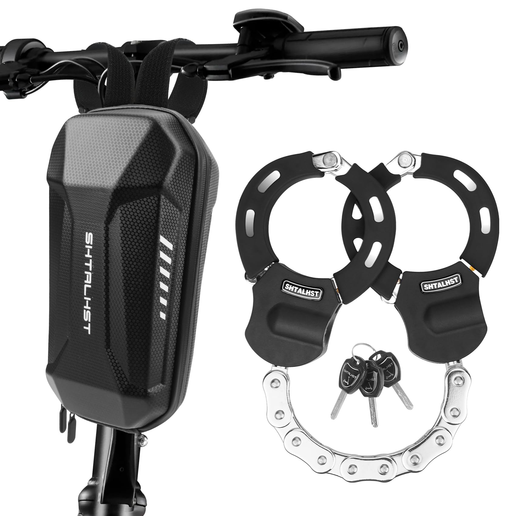 Heavy Duty Scooter Lock - Universal Anti-Theft Chain Lock with Keys for Electric Scooters, E-Bikes, Motorcycles, Segway Ninebot & NIU - Perfect for Commuting, Urban Travel and Outdoor Adventures