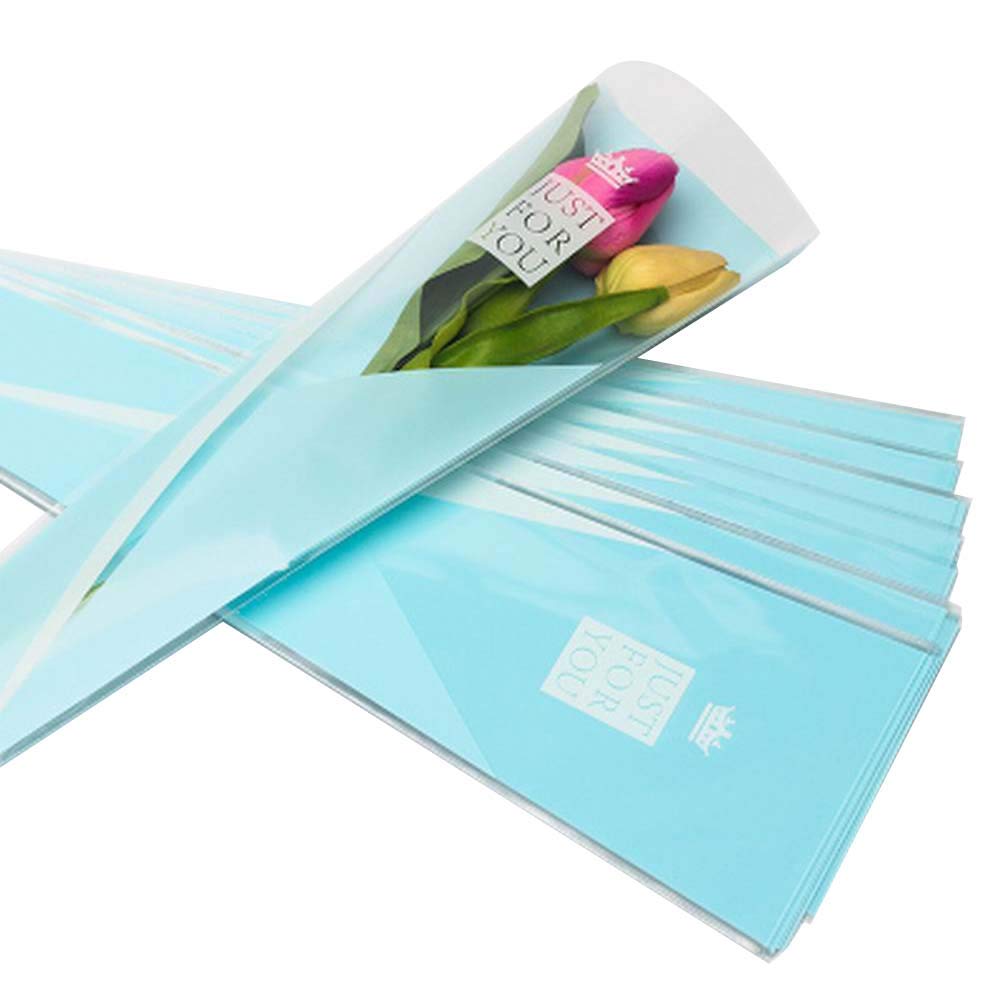 100 Counts Single Rose Packaging Bags - Premium Flower Bouquet Wrapping Bags for Fresh Roses, Wedding Bouquets, and Gift Presentation (Style #04) - Perfect for Florists, Wedding Decorations, and Romantic Gift Giving