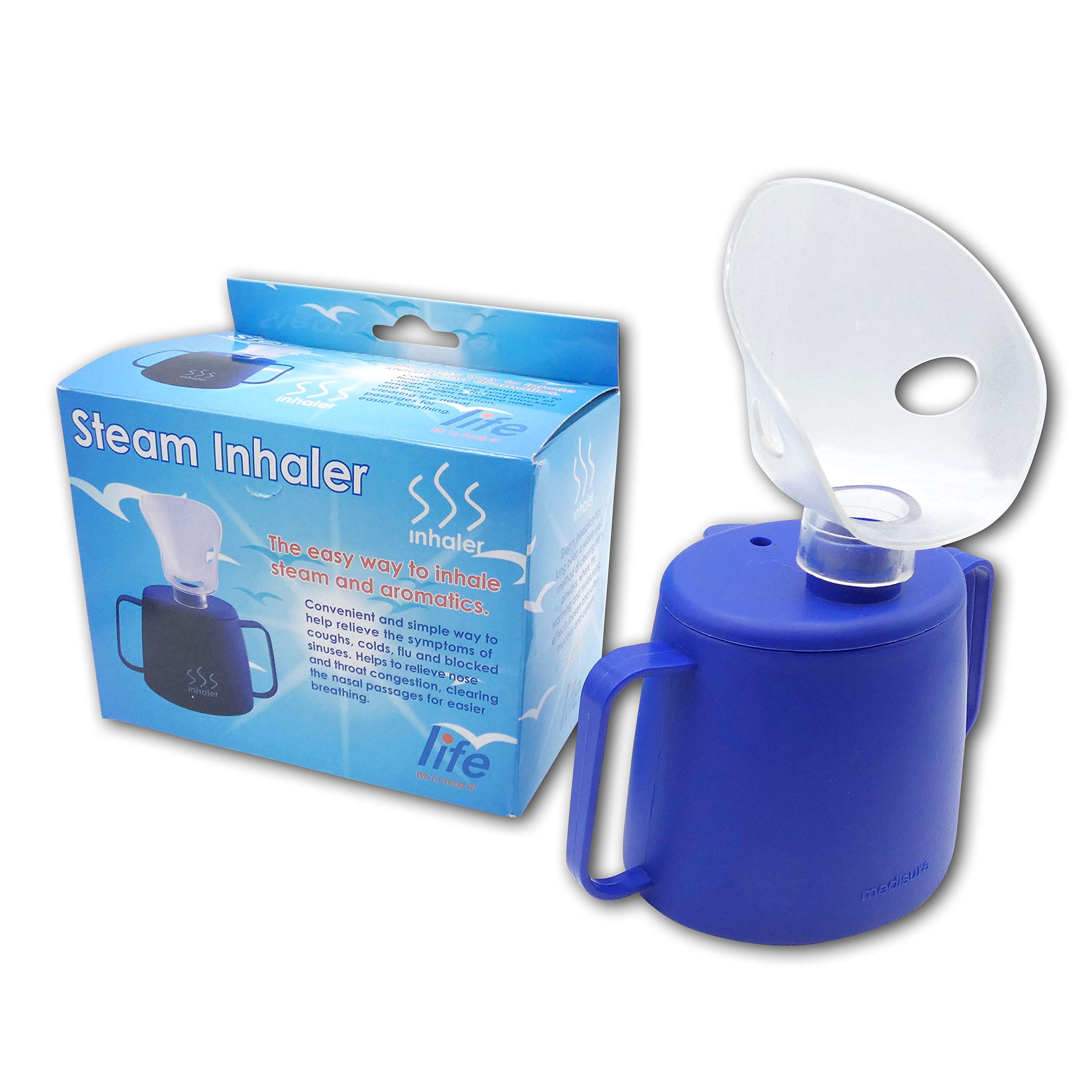 Life Healthcare Steam Inhaler Cup - Portable & Easy to Use for Sinus Relief, Cold & Flu Symptoms, Nasal Congestion - Safe for Adults & Kids (143g) | Perfect for Home Use, Travel & Respiratory Therapy