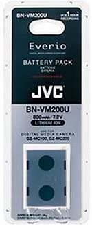 JVC BN-VM200U Rechargeable Battery for Everio 100 & 200 Camcorders - Long Lasting Power for Travel Vlogging & Family Recording