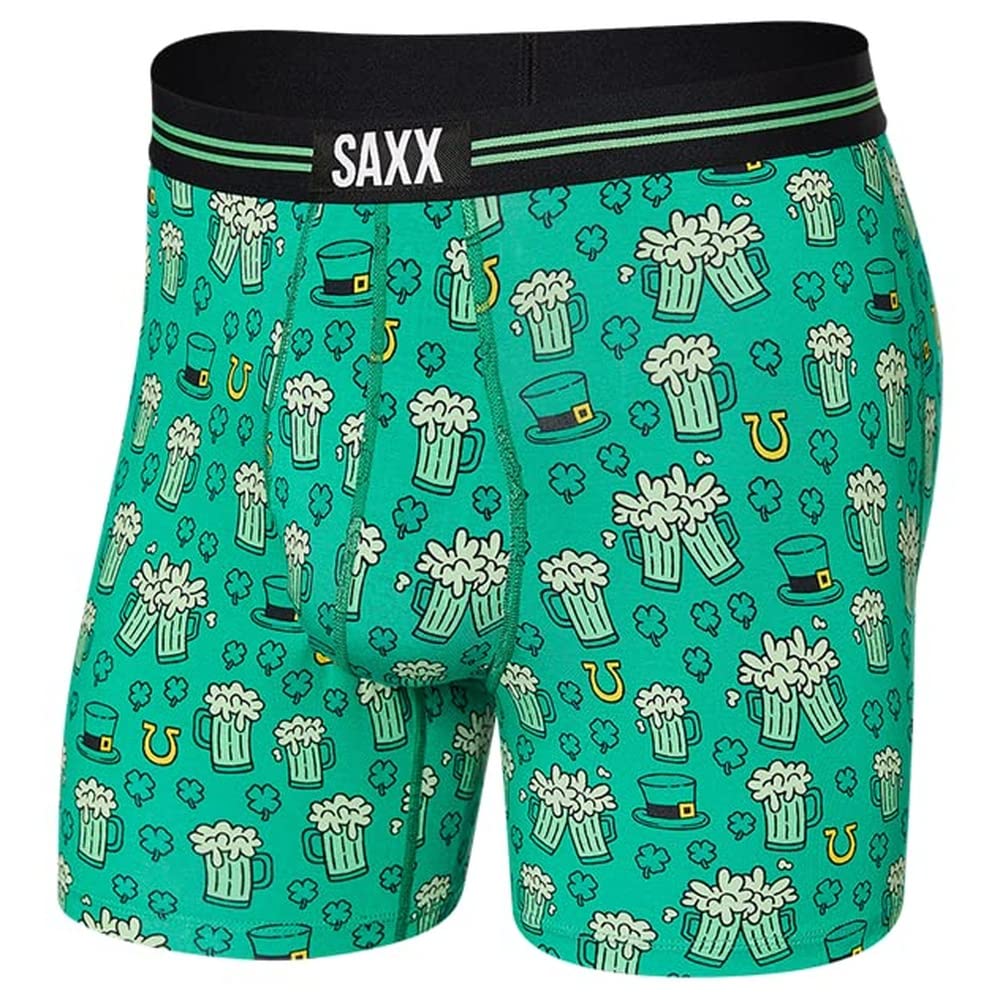 SAXX Men's Ultra Soft Boxer Briefs with Fly & Built-in Pouch Support - Breathable Comfort Underwear for Everyday Wear, Workout & Lounge