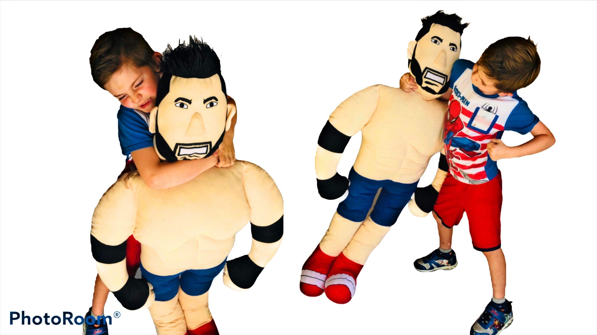 4FT Tall Stuffed Doll - Black Plush Toy for Kids Room Decor