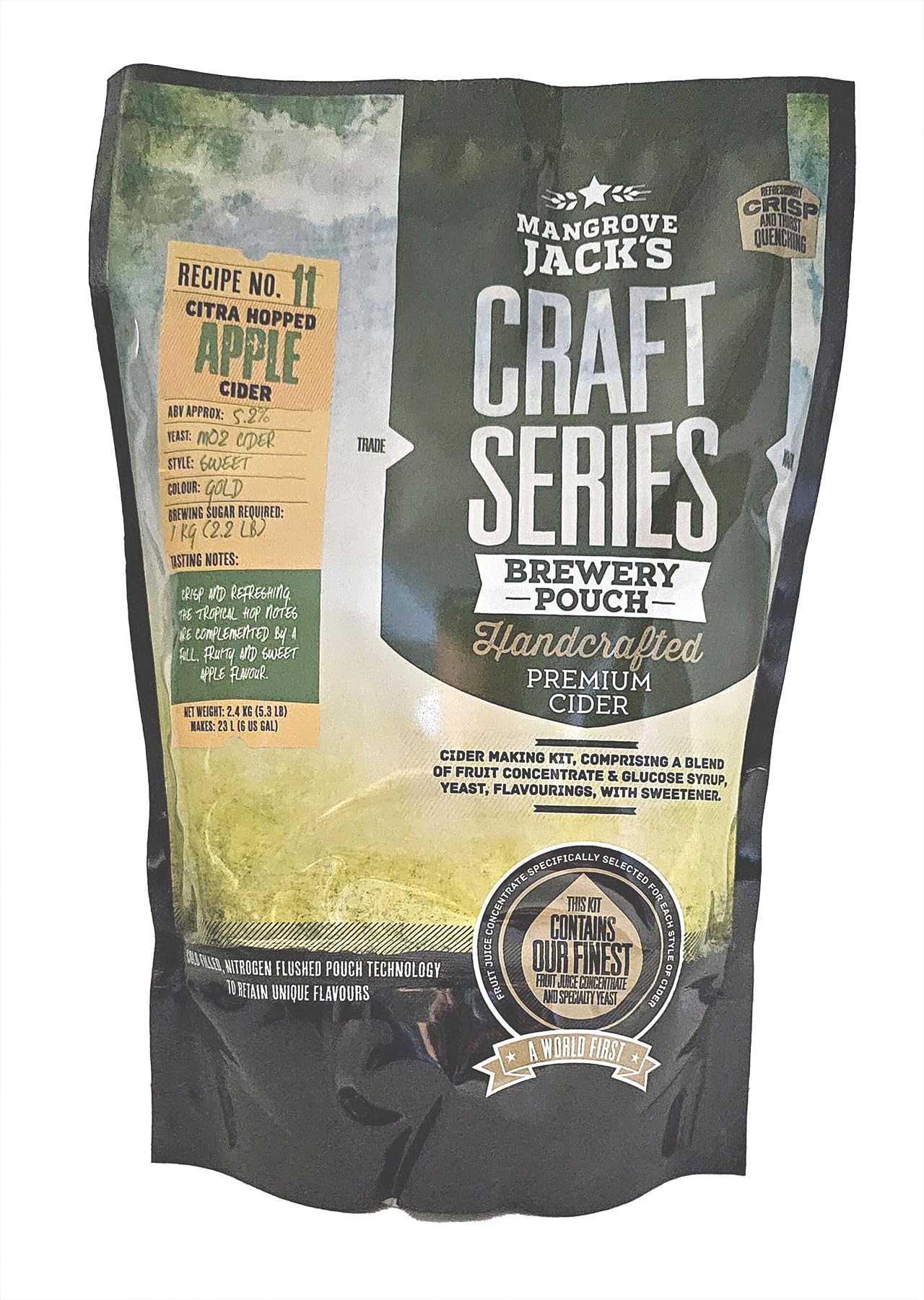 Mangrove Jack's Hopped Hard Apple Cider - Premium Alcoholic Beverage for Parties, BBQs & Outdoor Gatherings | Crisp & Refreshing Craft Cider with Hops | Perfect for Celebrations & Relaxation