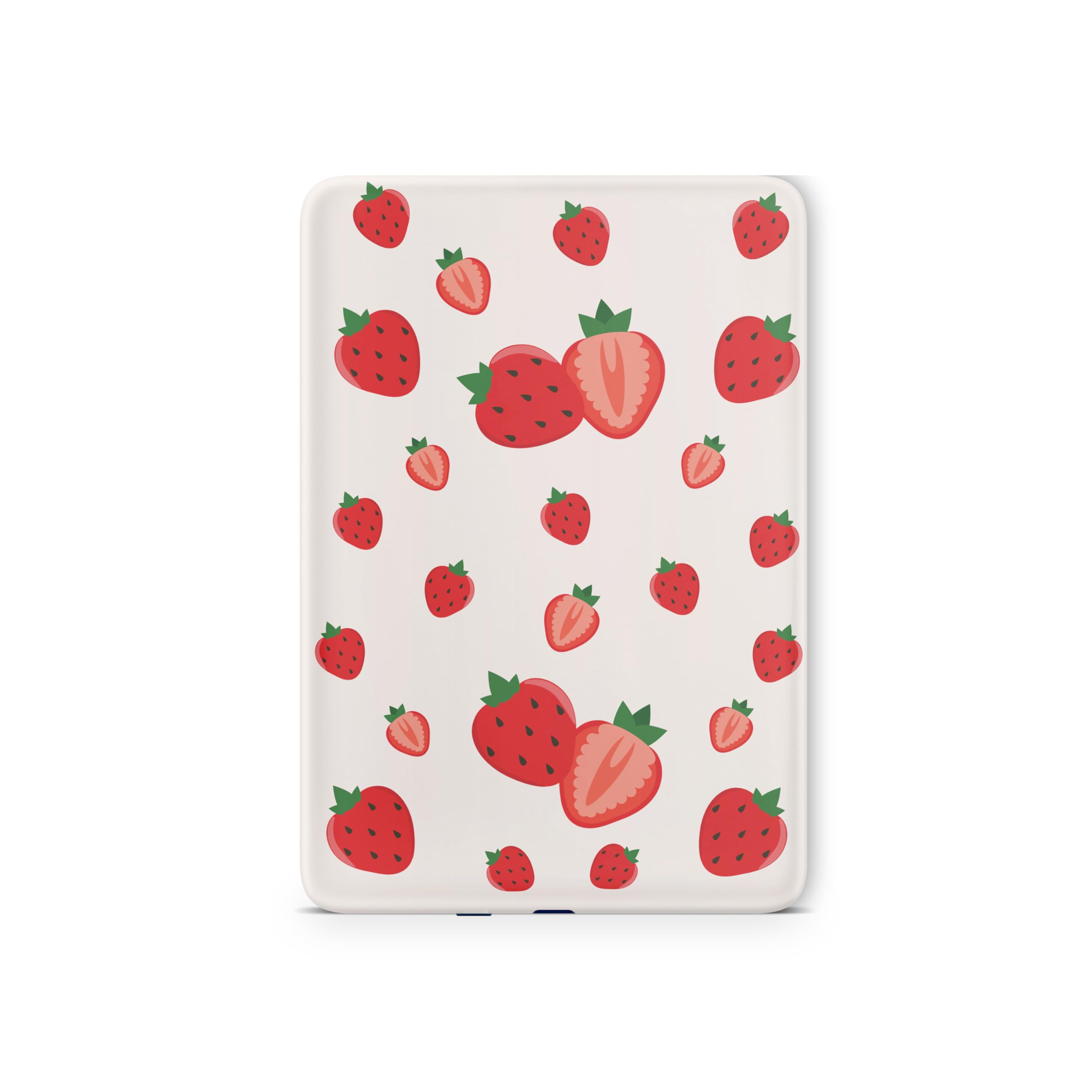Premium 3M Vinyl Full Wrap Skin for Kindle Paperwhite (11th Gen, 2021) - Strawberry Design, Off-White Color | Protective Cover with Anti-Slip Grip | Perfect for Reading, Travel & Daily Use
