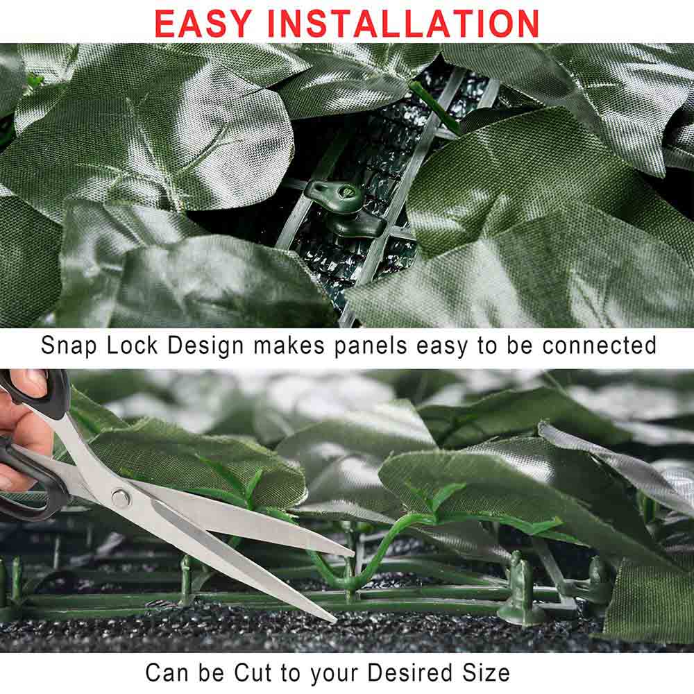 59x196 Inch Artificial Ivy Privacy Fence Screen with Reinforced Mesh Backing - UV Resistant Outdoor Greenery Wall Cover for Patio, Balcony & Garden Decoration
