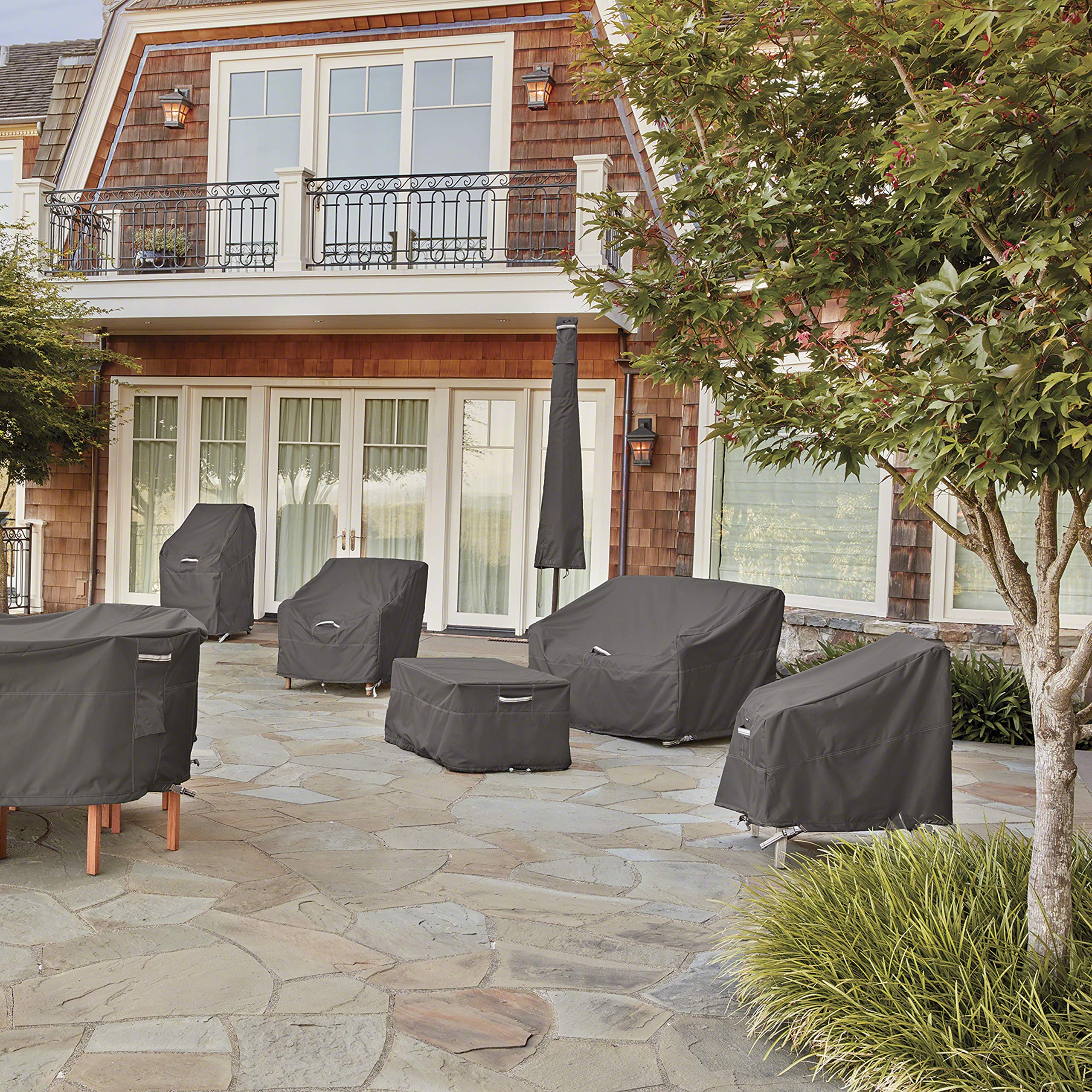 Classic Accessories Ravenna Waterproof Chaise Lounge Cover for Hampton Bay Spring Haven Wicker Patio Chairs, Durable Outdoor Furniture Protection for All Seasons, Perfect for Patio, Deck, and Garden Use