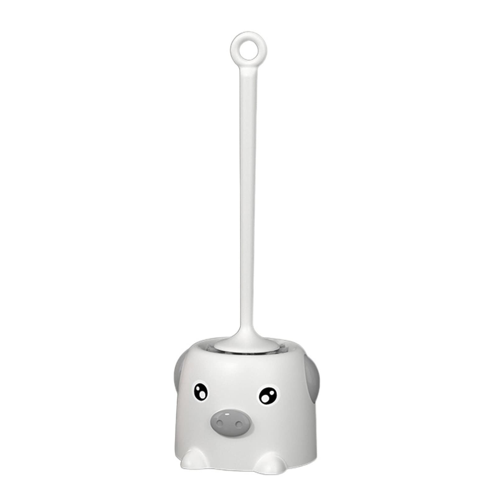 TOMYEUS Toilet Brush Set with Holder - Soft Bristles & Long Handle for Effective Cleaning | White Bathroom Cleaning Tool for Home, Apartment, and Office Use