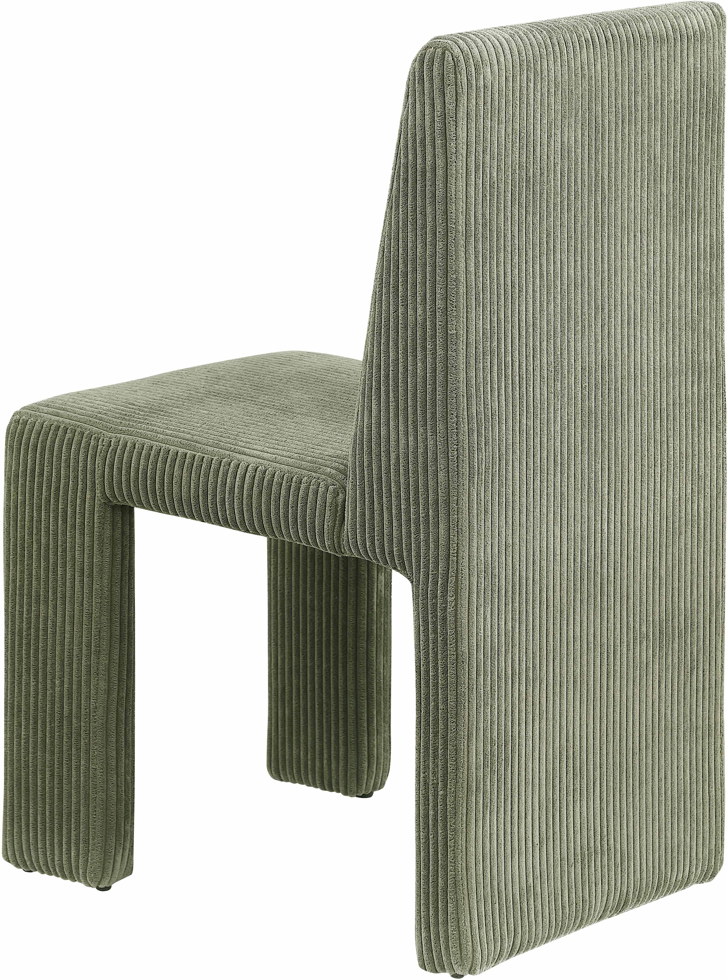Premium Benson Microsuede Corduroy Fabric Dining Chair - Comfortable Modern Upholstered Seat for Kitchen, Dining Room & Office - Home & Commercial Use